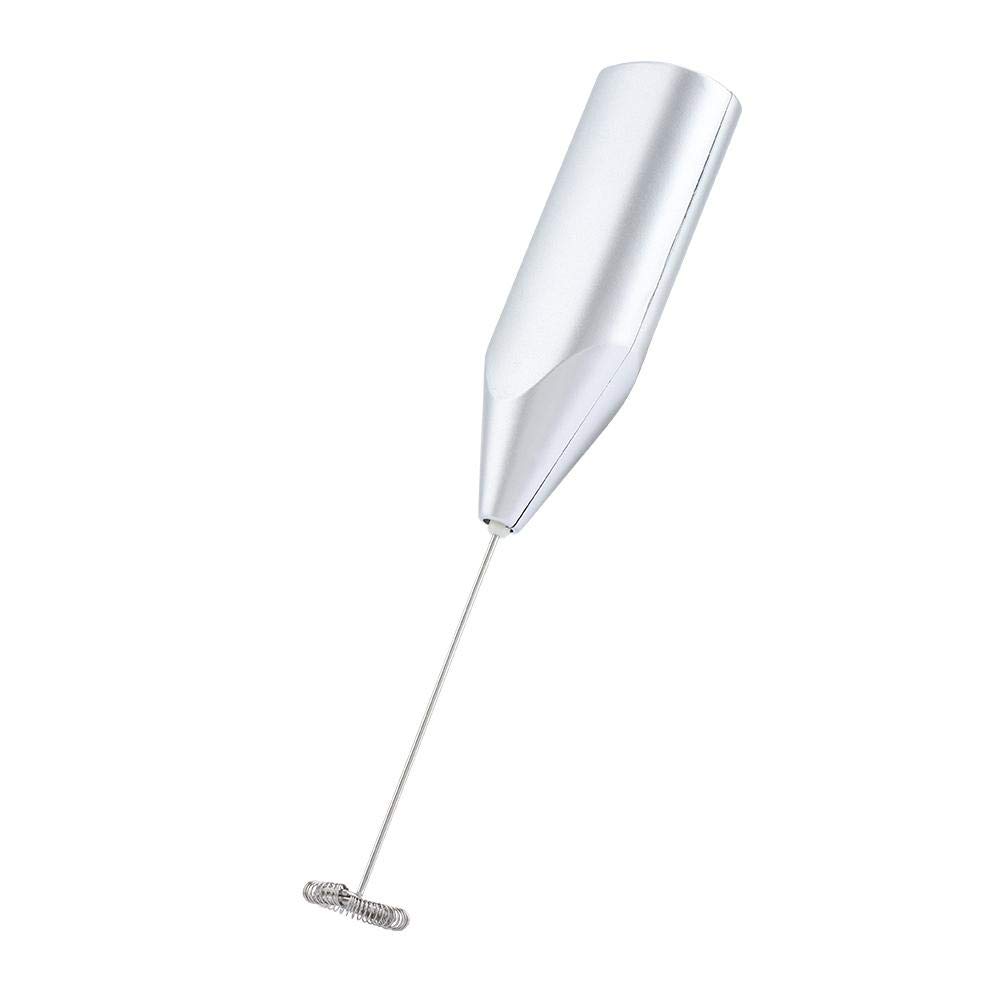 Electric Milk Frother Handheld - Battery Operated Milk Mixer with Stainless Steel Whisk for Cappuccino, Coffee & Hot Chocolate - Perfect for Home Barista, Coffee Shops & DIY Drinks