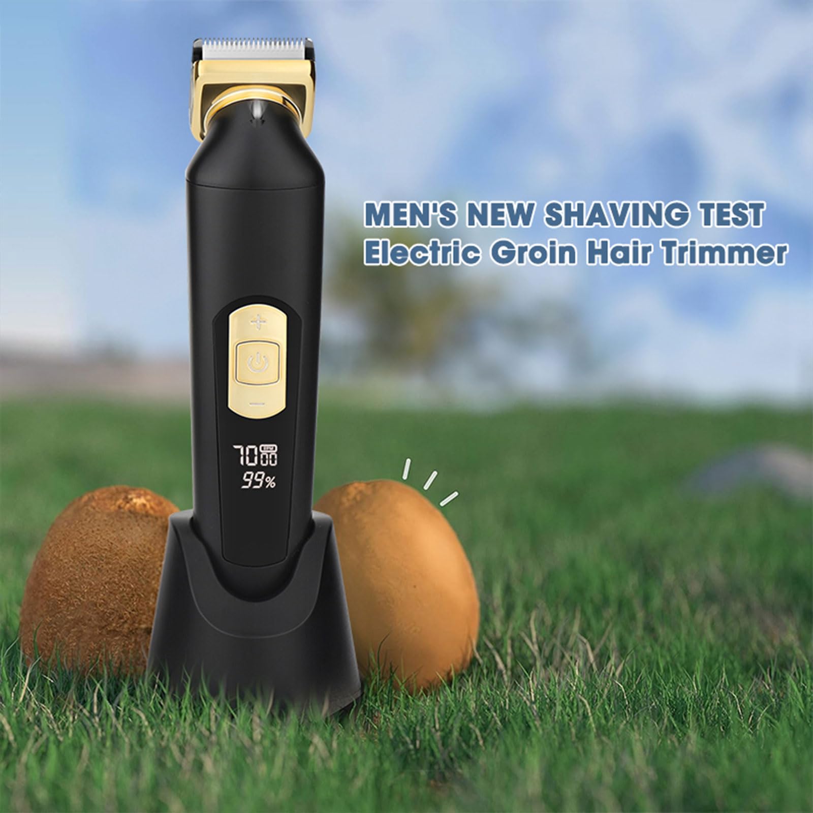 Best Electric Groin & Body Hair Trimmer for Men - Waterproof Cordless Rechargeable Pubic Shaver & Body Groomer - Perfect for Travel, Gym & Sensitive Skin Care