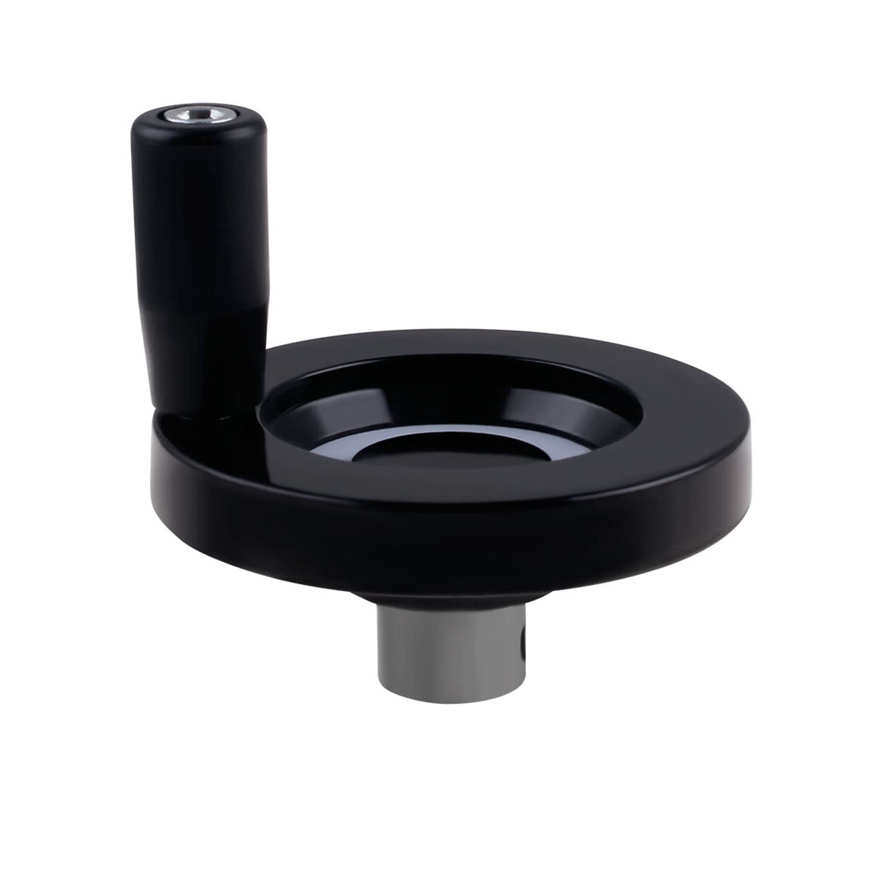 Stainless Steel Round Handwheel with Revolving Handle Grip for SFU1204 Ball Screw Grinder Machines - 80mm Outer Dia, 8mm Inner Dia - Perfect for CNC Machinery, Lathes & Industrial Equipment