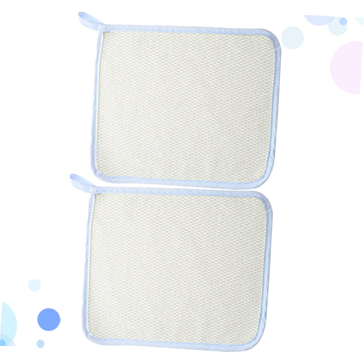 FRCOLOR 2-Pack Exfoliating Bath Towels - Dual-Sided Body Scrub Towel for Dead Skin Removal, Facial & Back Exfoliation | Soft Weave Washcloth for Spa, Shower & Skincare Routine (Beige)