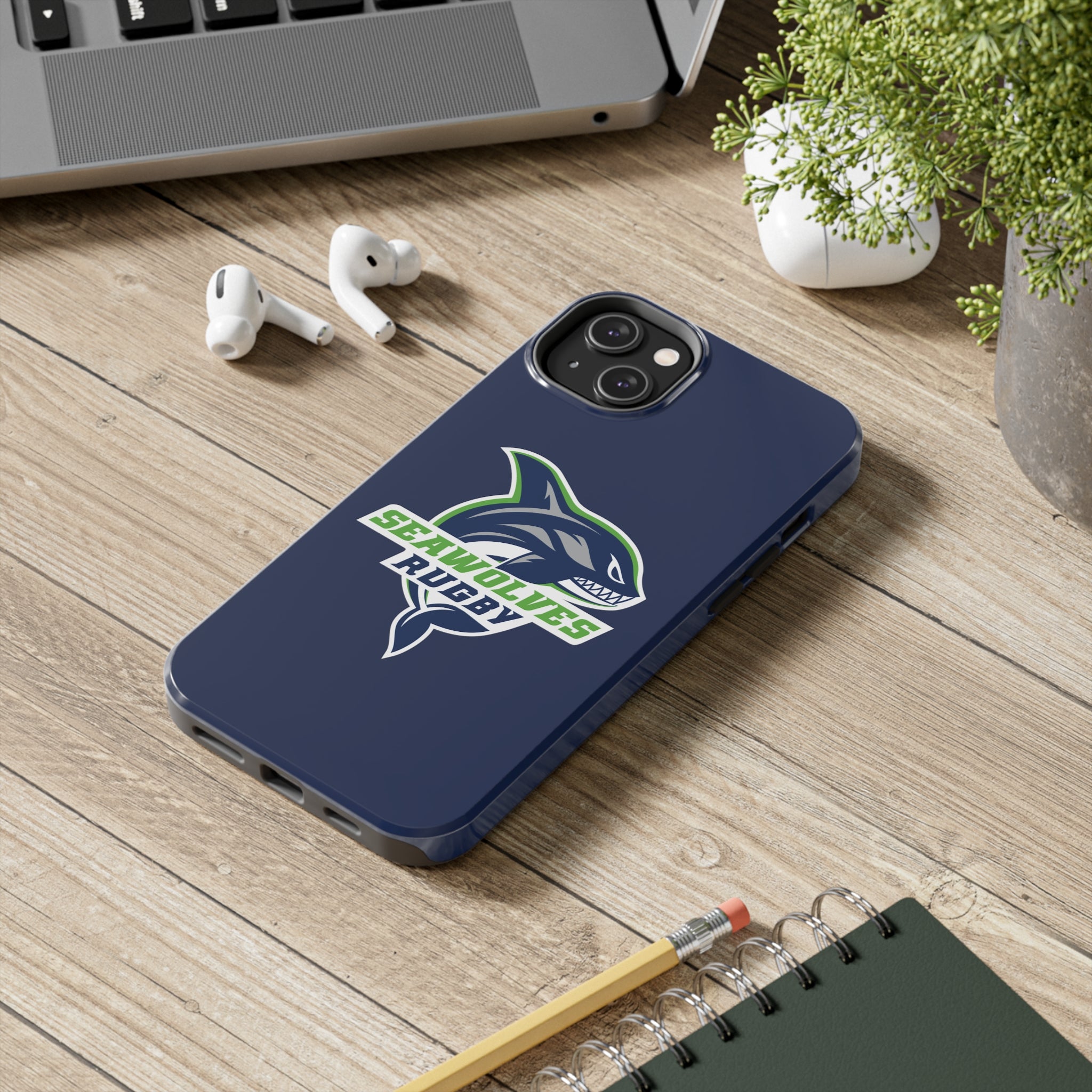 Seawolves Navy Rugged Phone Case - Shockproof & Durable Protection for iPhone & Samsung - Perfect for Outdoor Adventures, Work & Daily Use