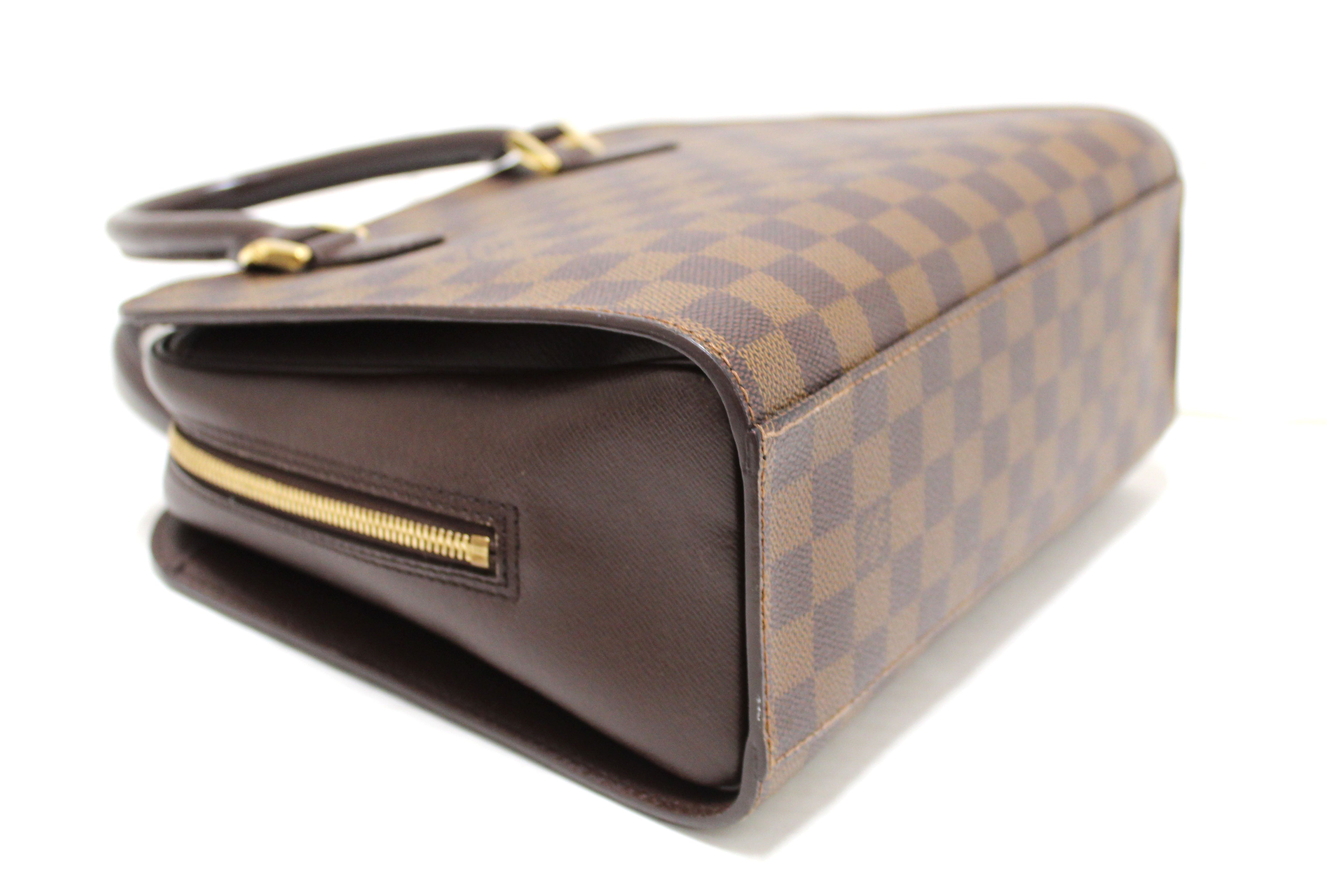 Authentic Louis Vuitton Damier Ebene Triana Crossbody Handbag for Women - Luxury Designer Purse for Work, Travel & Everyday Use