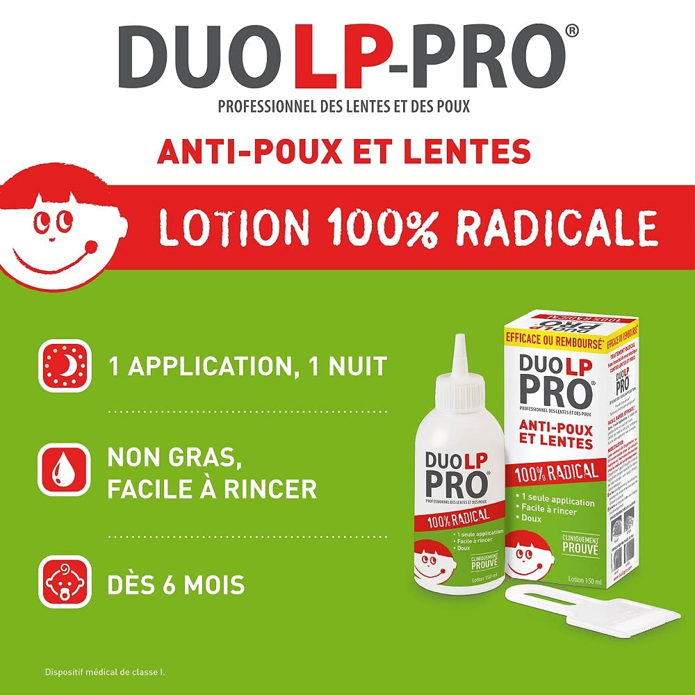 Duo LP-Pro Radical Lotion for Nits and Lice Treatment - 150ml | Fast-Acting Head Lice Solution for Kids & Adults | Home & School Use