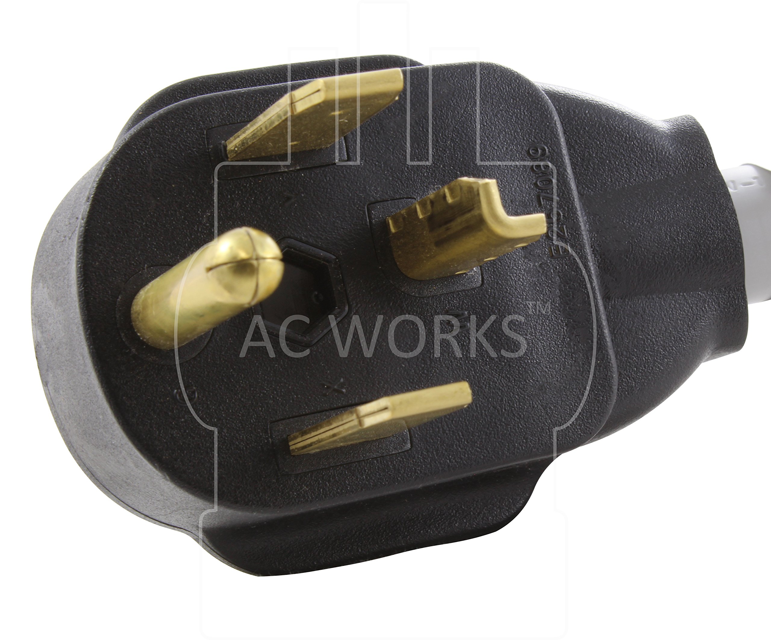 AC WORKS EV Charging Adapter for Tesla - NEMA 14-30P 4-Prong Dryer Outlet to Tesla Connector | Fast Charging Solution for Home & Travel Use