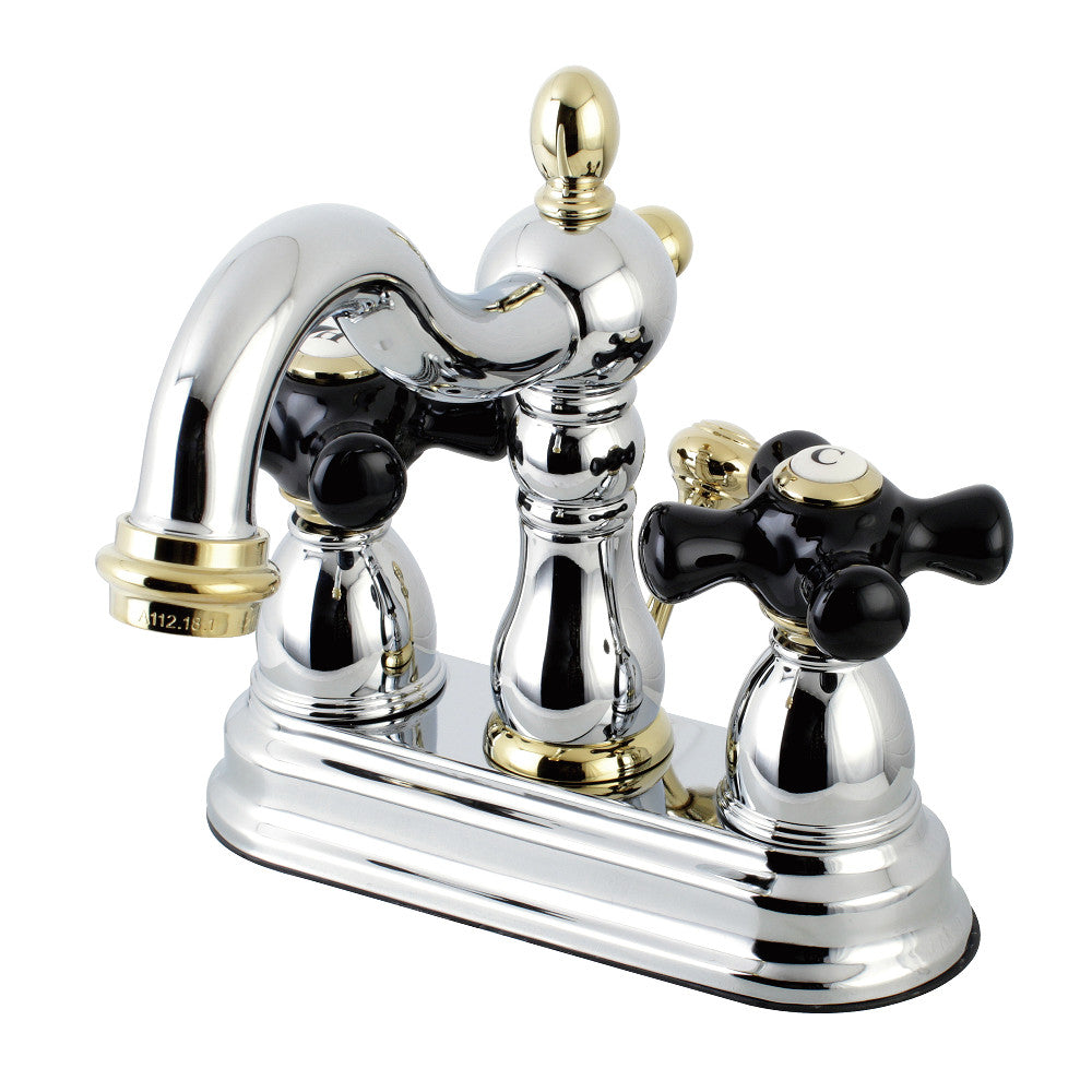 Kingston Brass KB1604PKX 4-Inch Centerset Bathroom Faucet - Polished Nickel Finish for Vanity Sinks, Powder Rooms & Guest Bathrooms