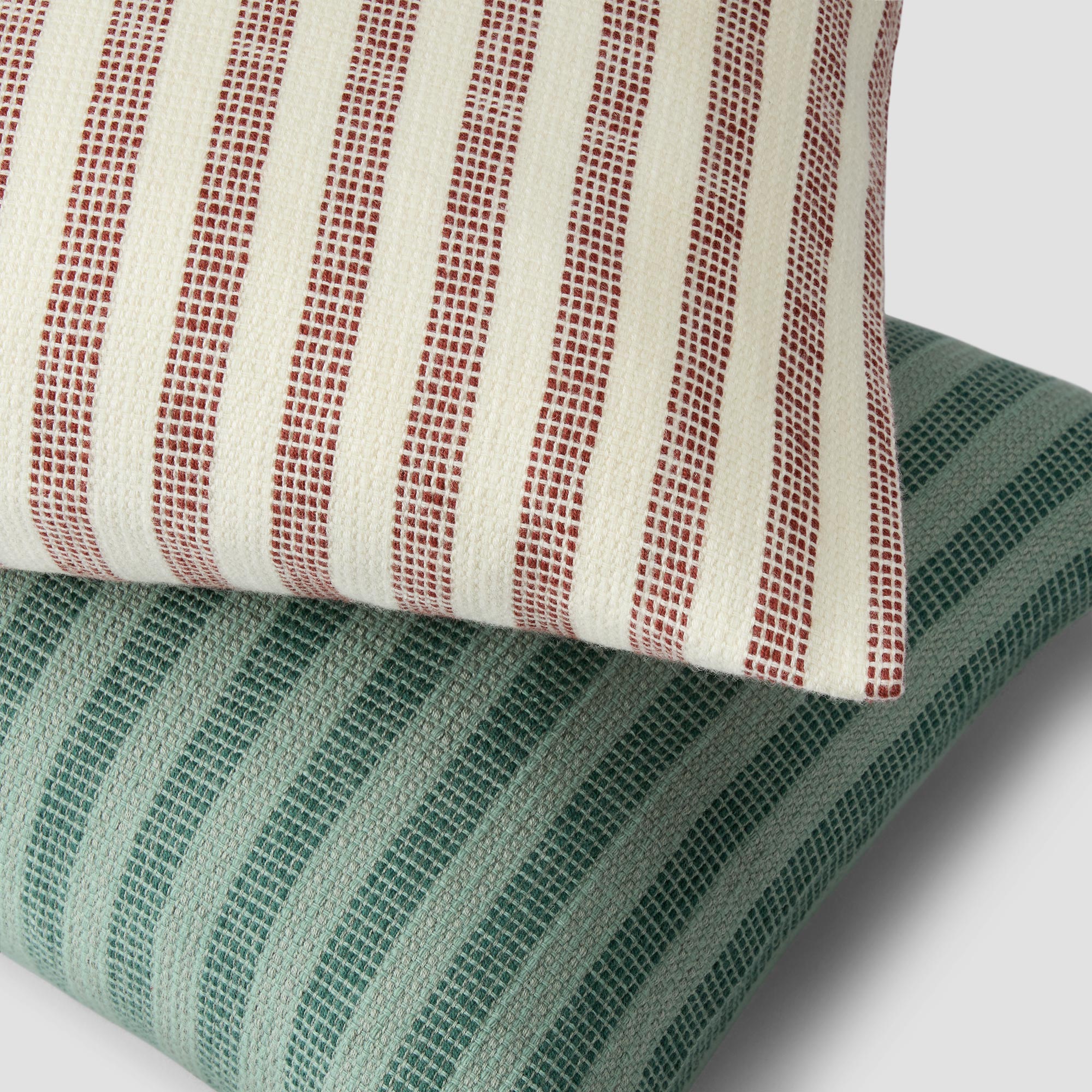 Rust Red Pembroke Stripe Wool Cushion Cover - Soft & Durable Pillow Case for Sofa, Bed, Chair - Home Decor & Living Room Accessories