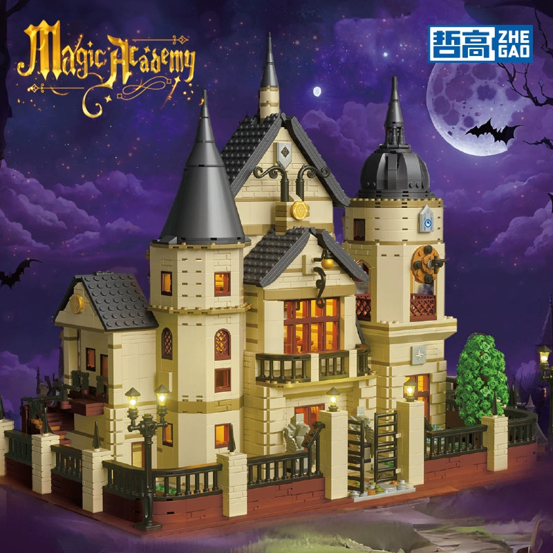 ZHEGAO 613004 Magic Academy Micro Building Blocks Set - 2925 PCS Creative Bricks for Kids & Adults, Perfect for STEM Learning, DIY Craft, and Collectible Display