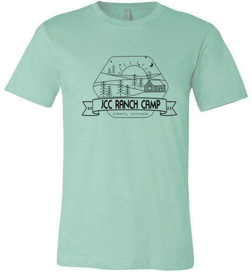 JCC Ranch Short Sleeve T-Shirt for Men & Women - 2023 Double Sided Printed Graphic Tee - Casual Summer Cotton Shirt for Outdoor Activities, Travel & Daily Wear