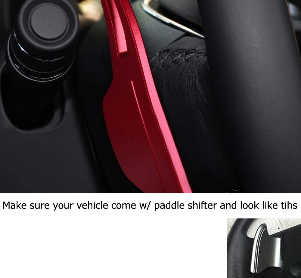 Red CNC Billet Aluminum Large Paddle Shifter Extensions for Honda HR-V Vezel & FIT Jazz - Upgrade Your Driving Experience (Perfect for Racing & Performance Enthusiasts)
