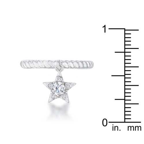 Elegant Cubic Zirconia Star Charm Fashion Ring for Women - Perfect for Evening Parties, Date Nights & Special Occasions