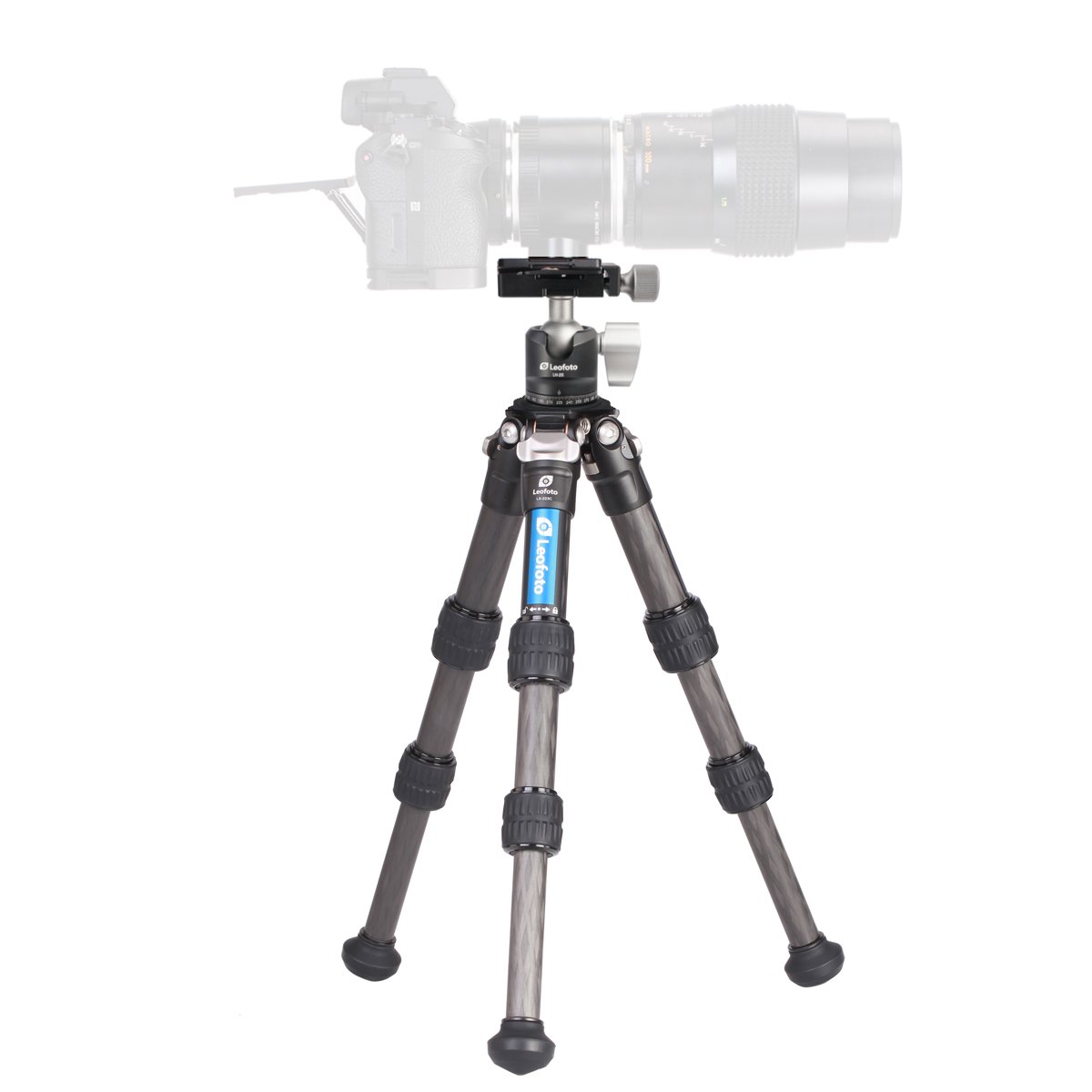 Leofoto Ranger LS-223C+LH-25 Carbon Fiber Tripod with Ball Head - 3 Angle Adjustable Legs for Macro, Landscape & Travel Photography - Professional Camera Tripod for DSLR & Mirrorless Cameras - Black