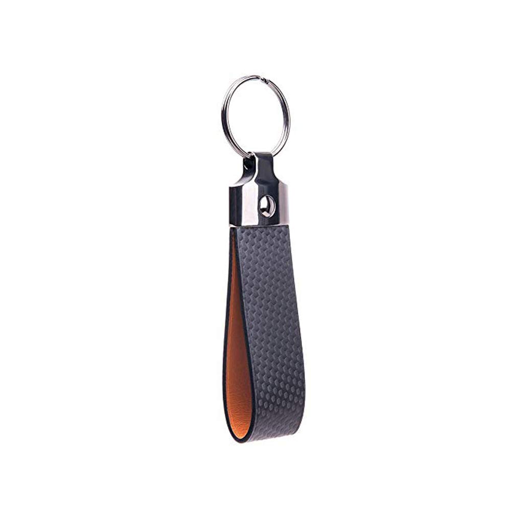Premium Black Leather Valet Keychain - Handcrafted Genuine Leather Key Organizer for Men & Women | Perfect for Car Keys, House Keys & Daily Essentials (Ideal Gift for Drivers & Professionals)