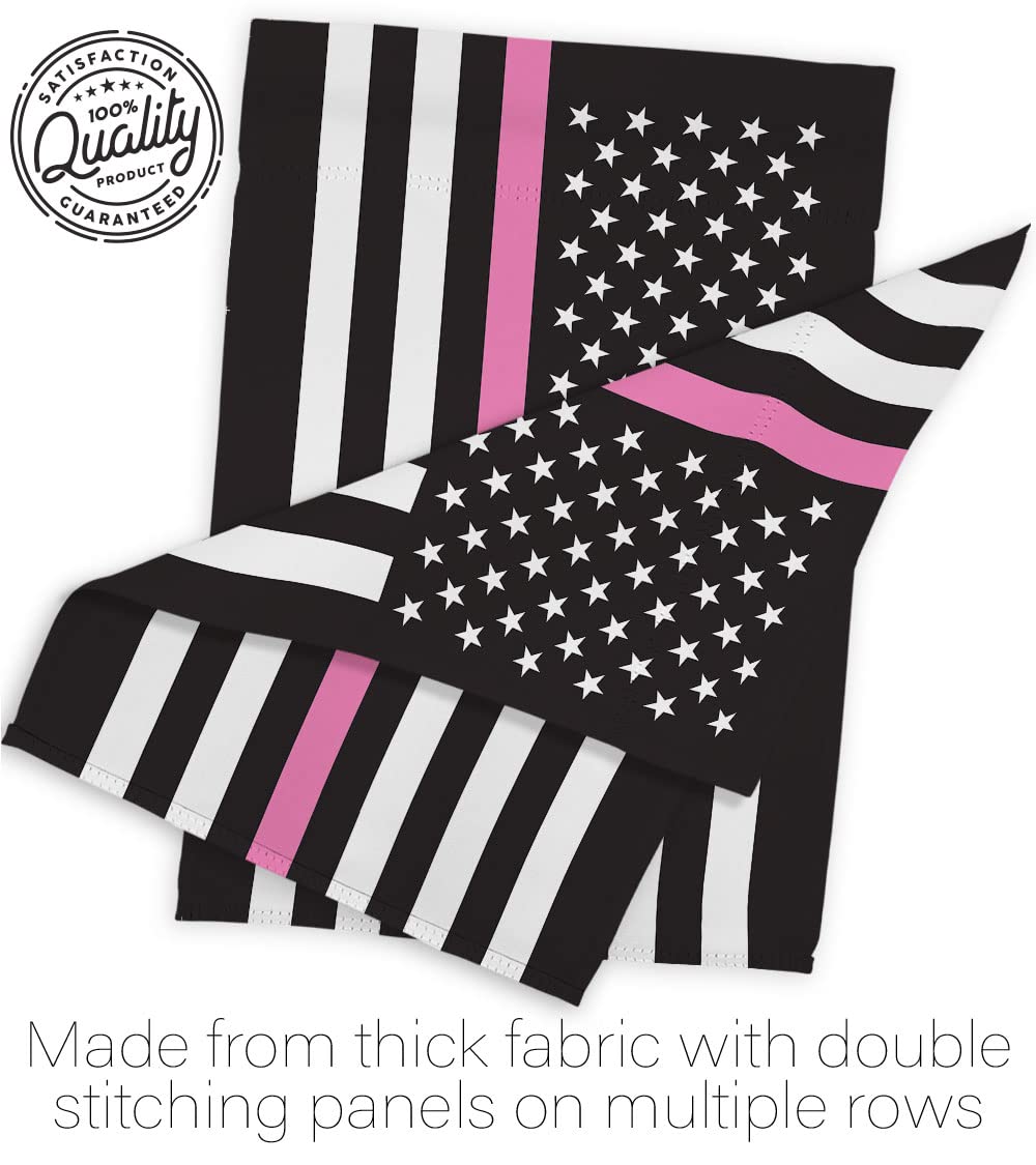 Thin Pink Line Garden House Flag - Double-Sided 28x40 Inch, Made in USA - Supports Cancer, Autism & Breast Cancer Awareness - Perfect for Yard Decor, Gifts & Outdoor Events