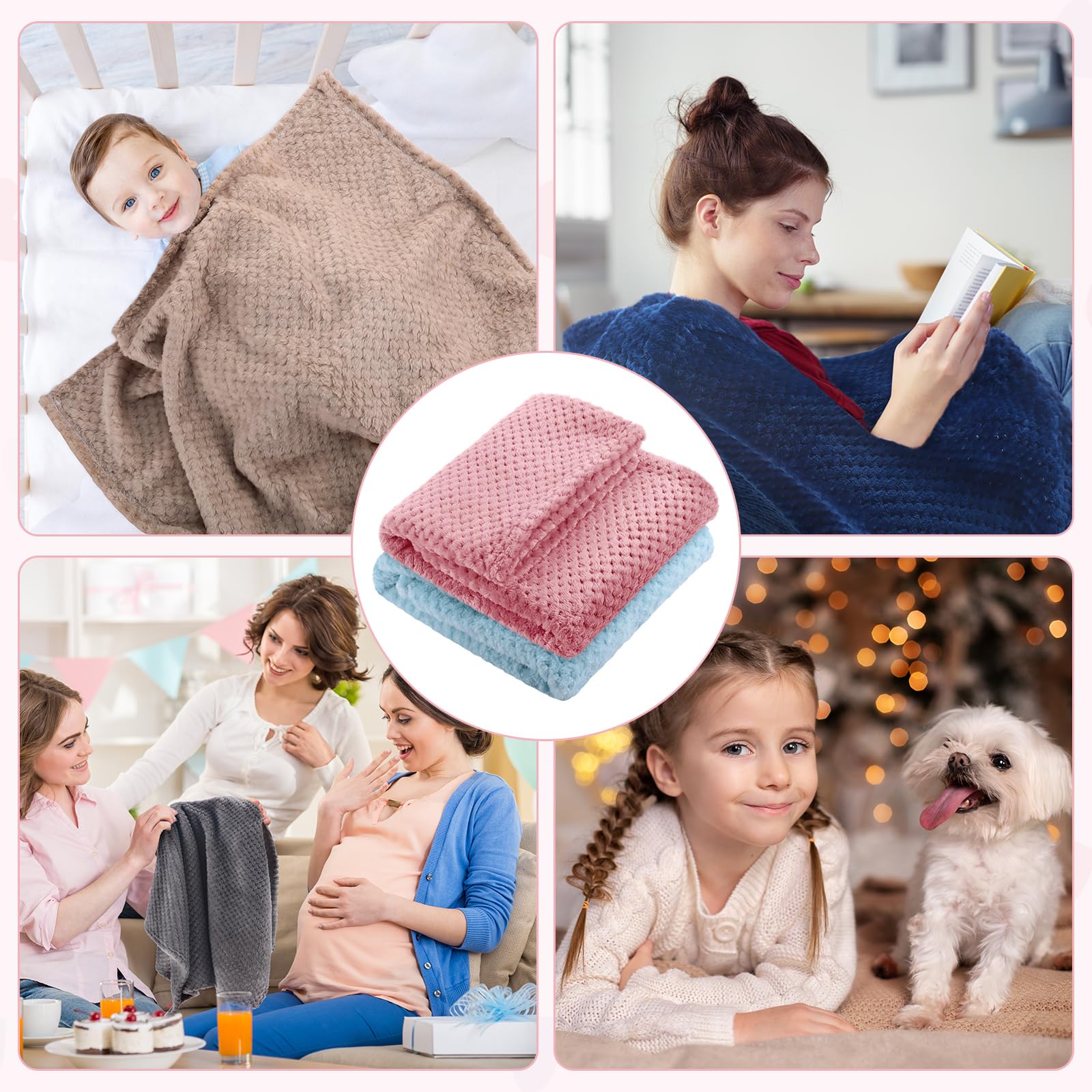 **Newwiee 15-Pack Baby Flannel Blankets 30x40 Inches - Ultra Soft & Warm Swaddle Blankets for Newborns, Toddlers, Nursery, Crib, Stroller & Hospital Use - Cozy Receiving Blankets for Baby Shower Gifts**    *(Perfect for Snuggling, Swaddling, Stroller Trips & Nursery Decor)*