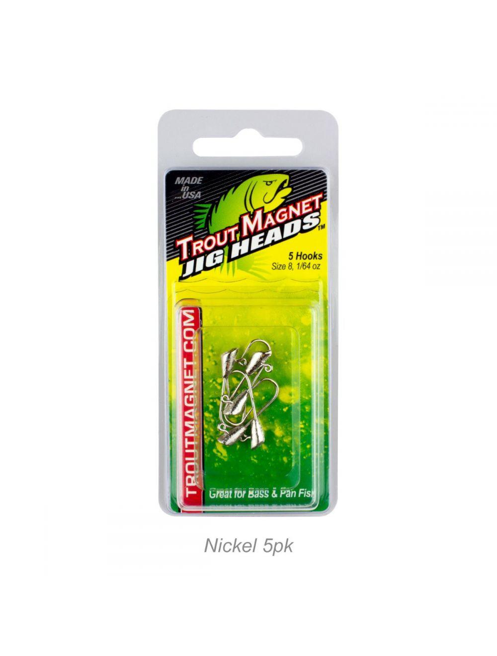 Leland Lures Trout Magnet Jig Heads 1/64oz 5 Pack - Premium Fishing Lures for Trout, Panfish & Bass - Perfect for Freshwater Fishing, Ice Fishing & Stream Angling