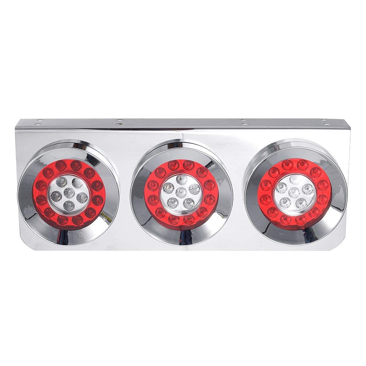 Partsam 2Pcs LED Truck & Trailer Tail Lights Kit with Iron Bracket Base - 12