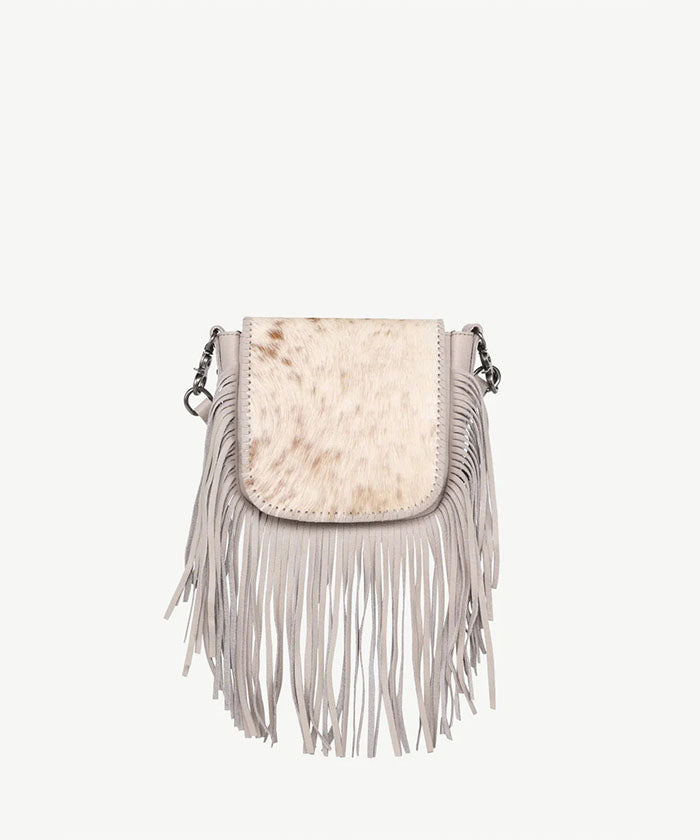 Montana West Genuine Leather Fringe Crossbody Bag with Hair-On Hide - Stylish Boho Purse for Women, Perfect for Music Festivals & Casual Outings