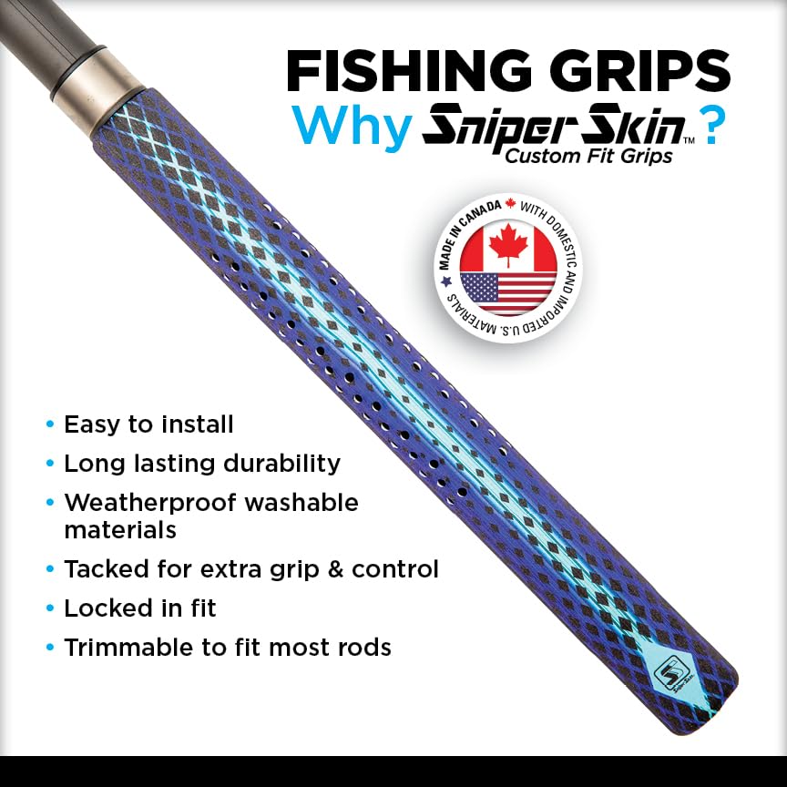 SNIPER SKIN Fishing Rod Grip - Waterproof Adjustable Replacement Handle - Easy Installation, Durable Fishing Gear Accessories for Freshwater & Saltwater Angling