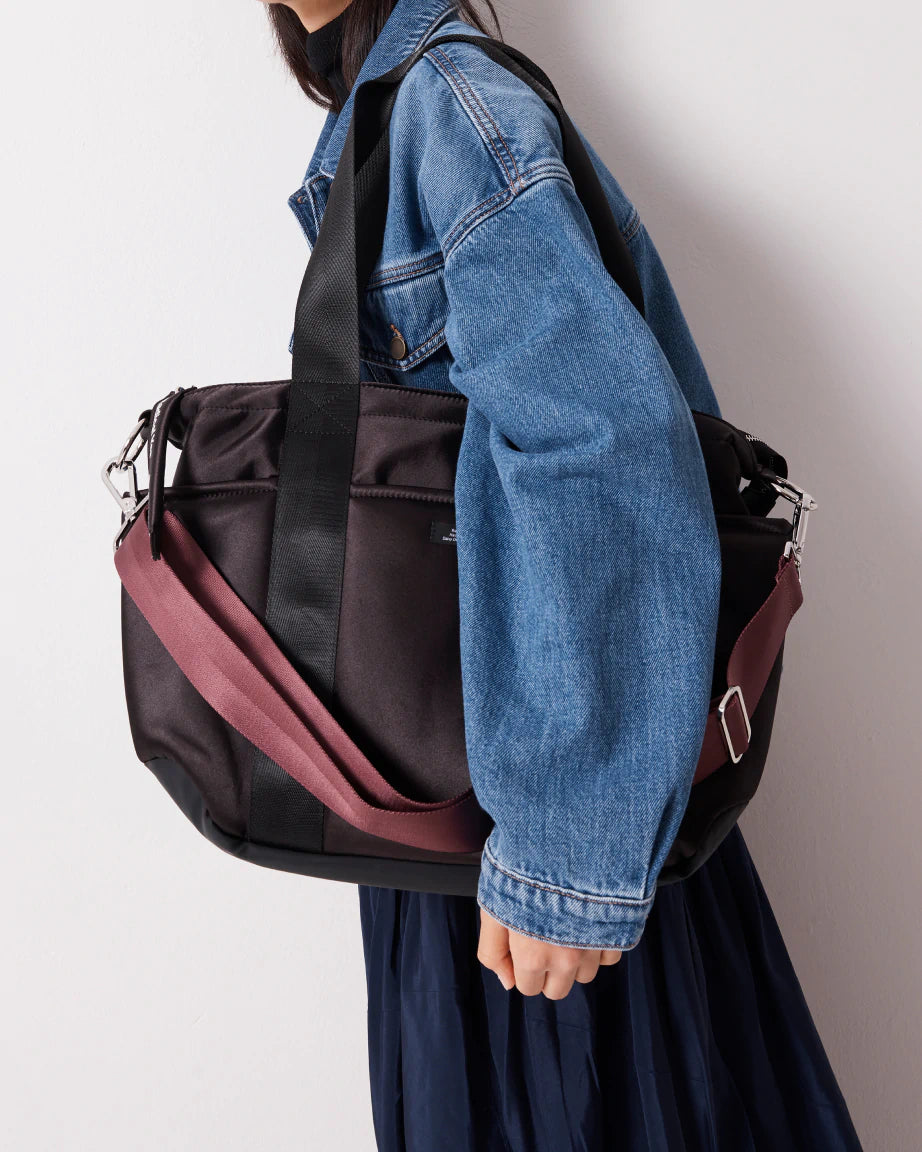 Everything 86 Tote Bag - Stylish Black & Mulberry Crossbody Handbag for Women | Perfect for Work, Travel & Shopping