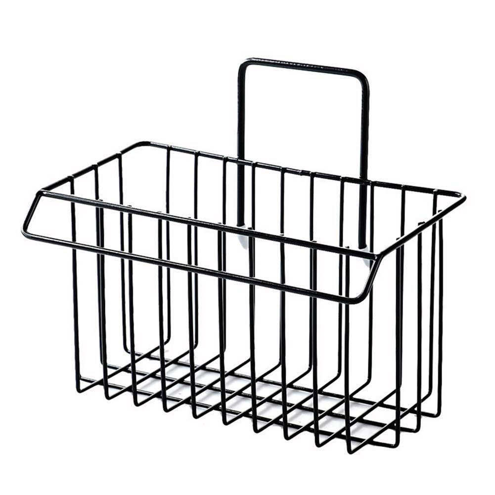 ADTALA Black Metal Iron Sponge Holder Rack for Kitchen - Rustproof Dish Sponge & Scrubber Organizer - Perfect for Sink, Countertop, and Dishwashing Area Organization