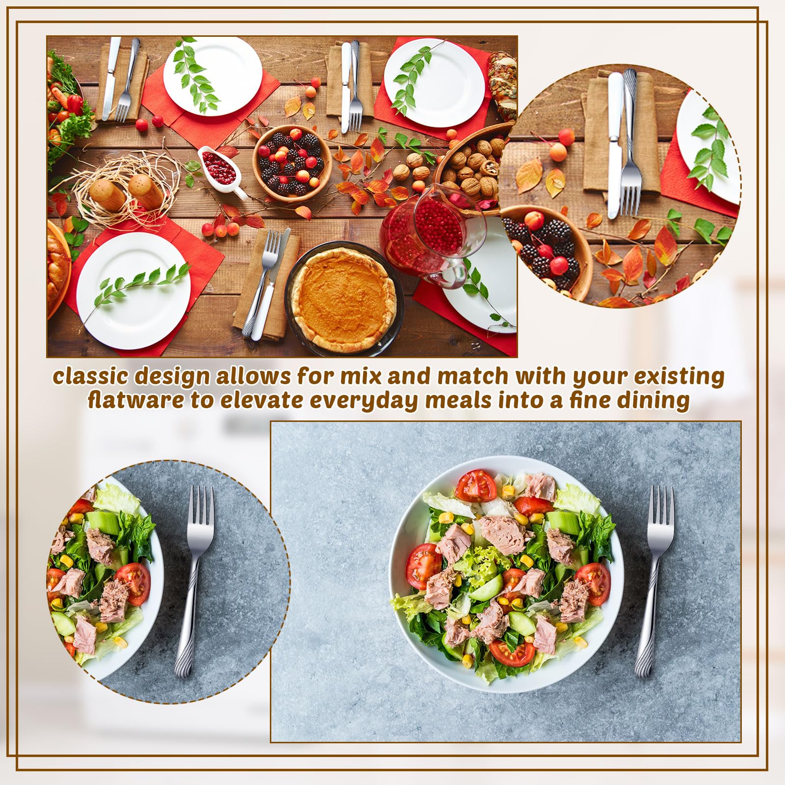 100 Pcs Stainless Steel Dinner Forks Bulk Set - 6.9 Inch Mirror Polished Silverware for Home, Kitchen & Restaurant Use - Durable Flatware Cutlery for Dining, Parties & Catering Events