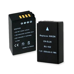 Original Nikon EN-EL20 Replacement Battery for Nikon Coolpix Cameras - High Capacity, Long Lasting Power for Travel & Photography