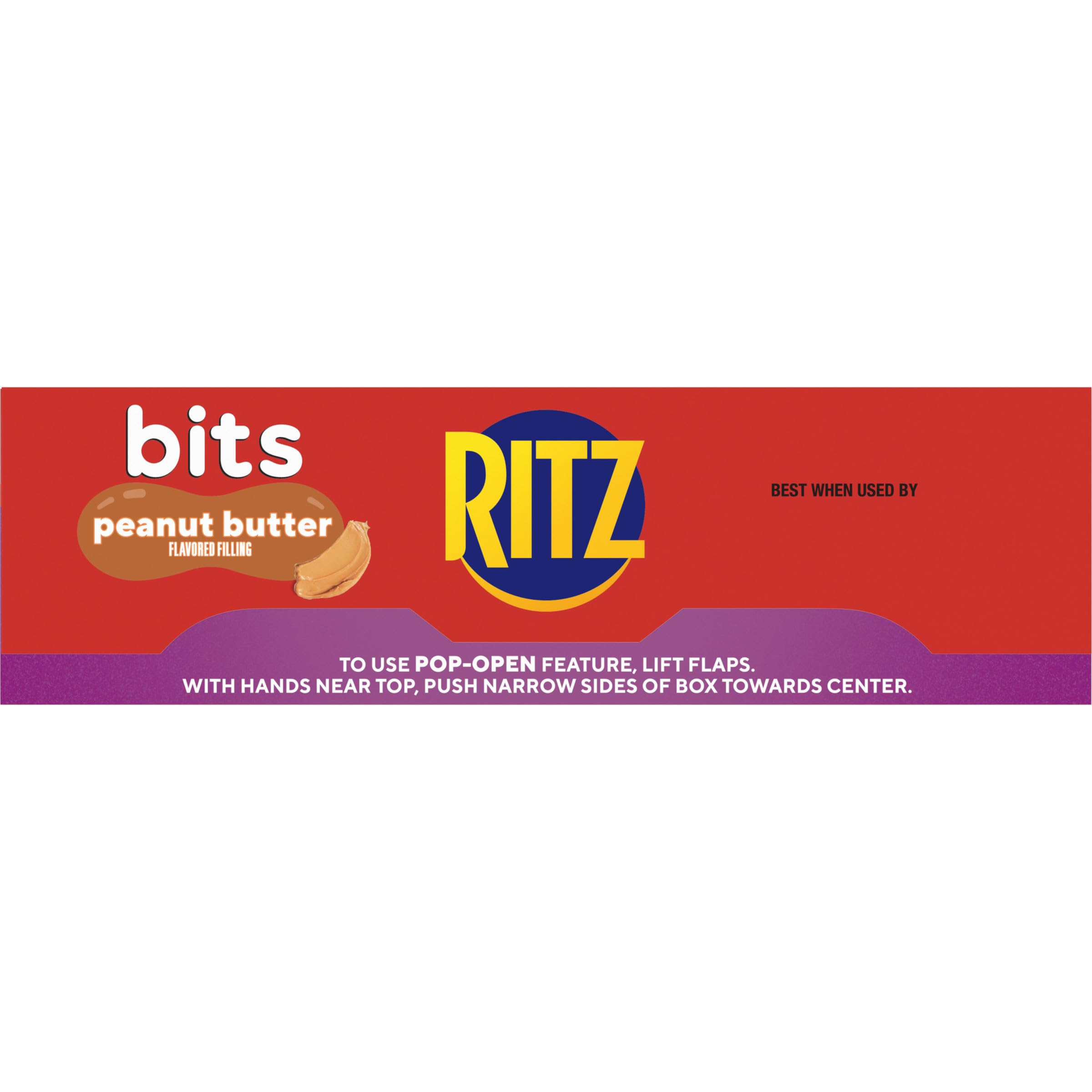 RITZ Bits Peanut Butter Sandwich Crackers - Crunchy Snack for Kids & Adults - 8.8 oz Pack - Perfect for School Lunches, Office Snacks & On-the-Go Treats