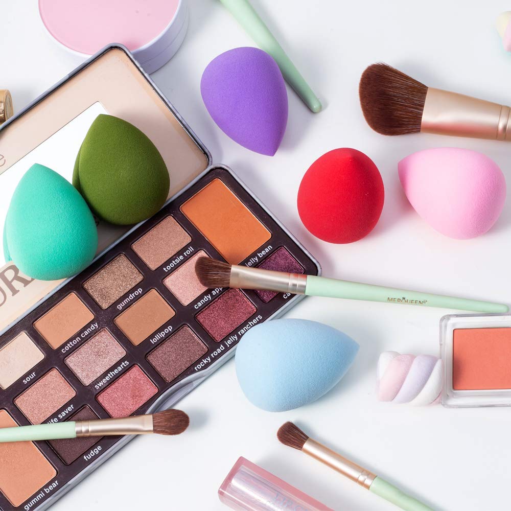 AVTY 10-Piece Professional Makeup Sponge Set - Multi-Colored Beauty Blenders for Liquid Foundation & Cream Makeup | Perfect for Daily Makeup Application & Travel