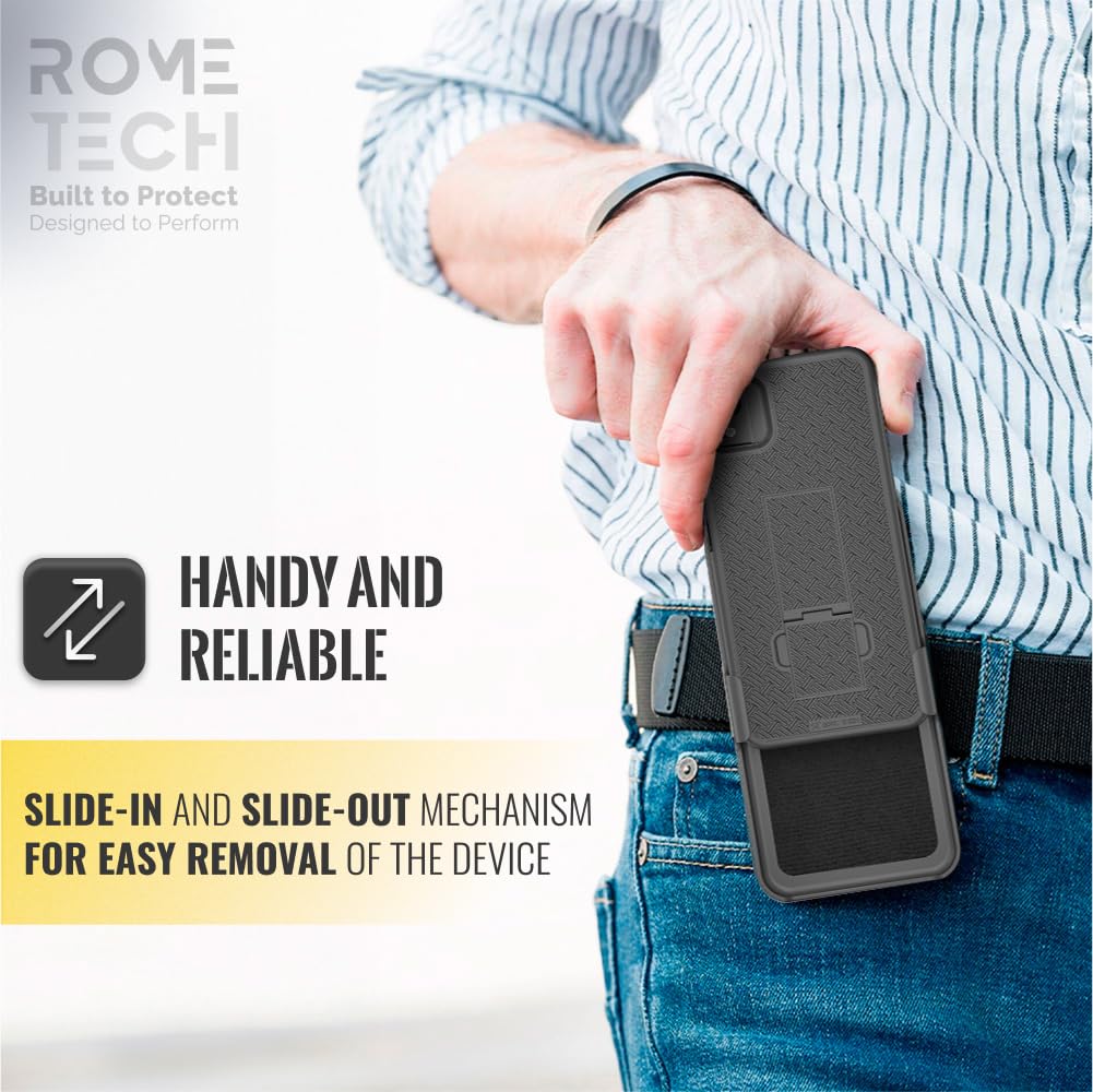 Durable Belt Clip Holster Case for Apple iPhone 11 with Kickstand - Slim Protective Cover (Black) | Perfect for Outdoor Activities, Work & Everyday Use
