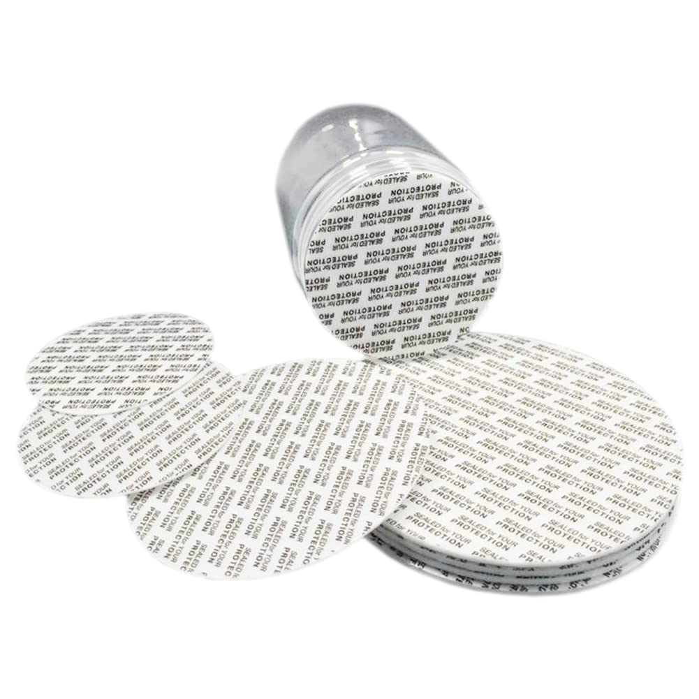 NANSHINE 38mm (1.5 Inch) Pressure Activated Foam Sealing Liners for Glass & Plastic Jars - 500pcs No Induction Sealer Needed - Perfect for Food Storage, DIY Cosmetics & Home Canning