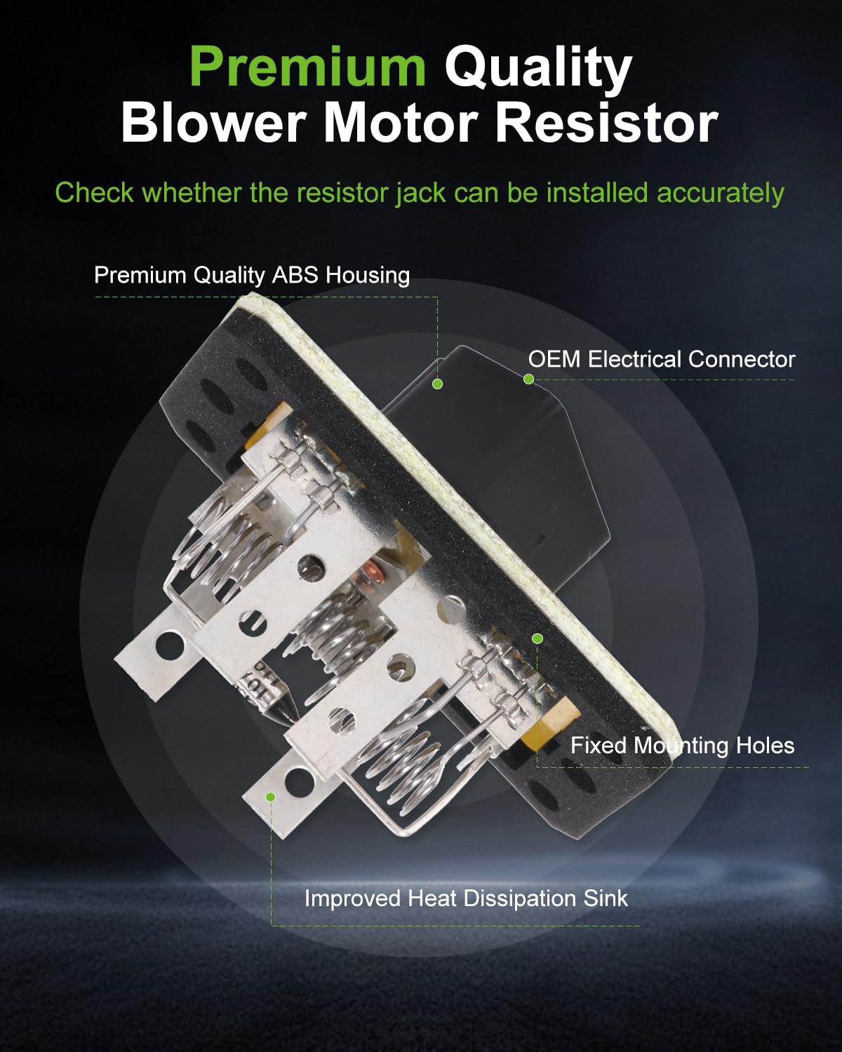 SCITOO HVAC Blower Motor Resistor Compatible with 1996-2007 Ford Taurus, 1996-2005 Mercury Sable & 2001-2002 Mercury Villager - Replacement Part for AC Heater Fan System - Perfect for Car Climate Control Repair & Maintenance