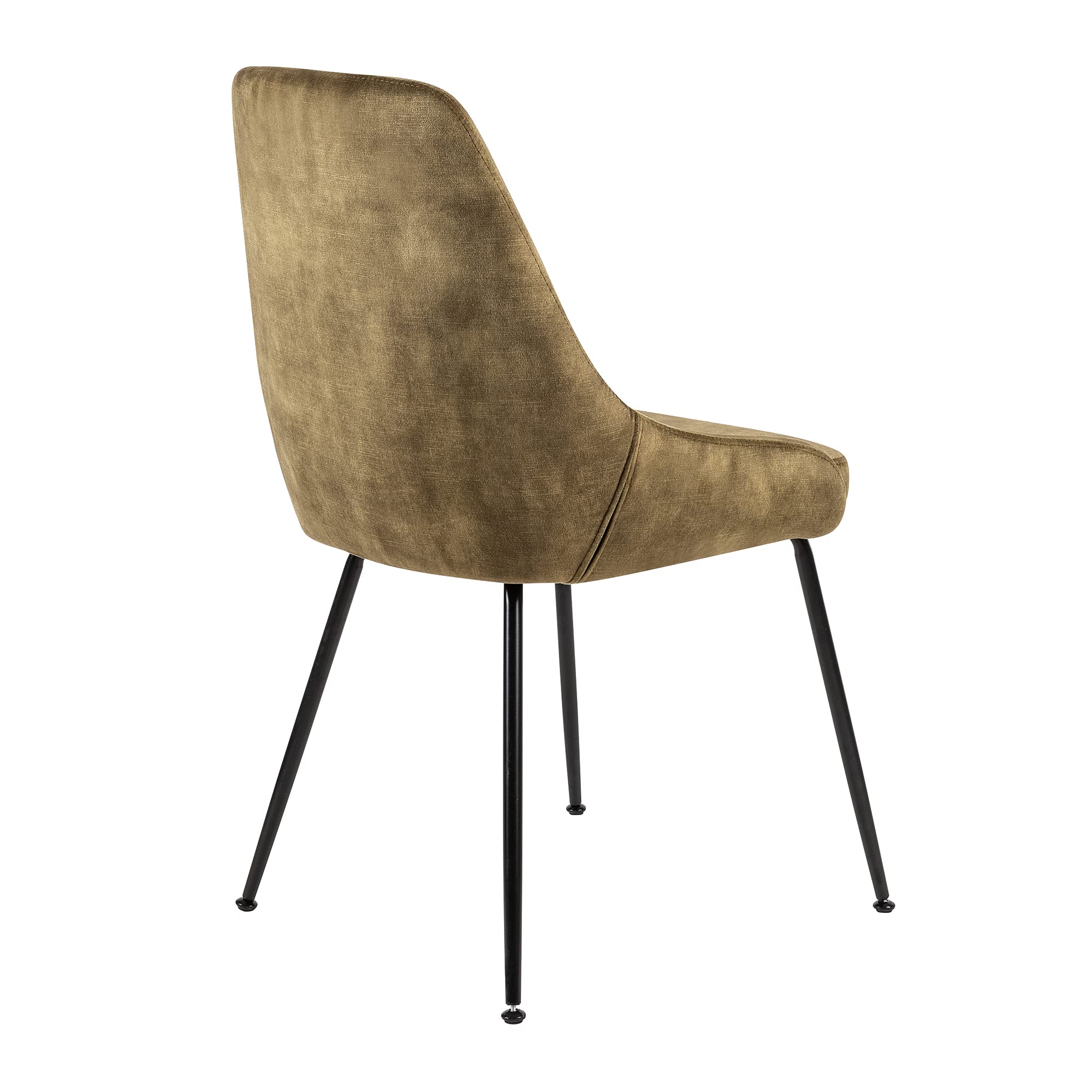LEEJAY Olive Green Velvet Upholstered Dining Chairs Set of 6 - Mid-Century Modern High Back Kitchen Chairs with Metal Legs for Dining Room, Living Room & Office | Comfortable Seating for Family Meals, Entertaining Guests & Home Decor