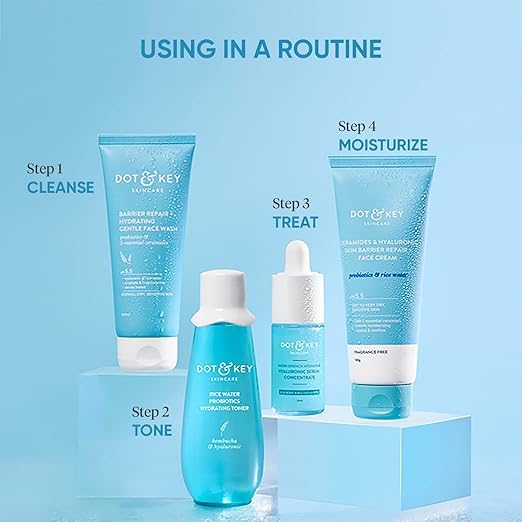 Ceramides Moisturizing Cream with Hyaluronic Acid & Probiotics | Hydrating Face Cream for Dry & Sensitive Skin | Barrier Repair Treatment with Rice Water Extract | Unisex Skincare for Men & Women | 100g | Perfect for Night Routine & Post-Workout Hydration