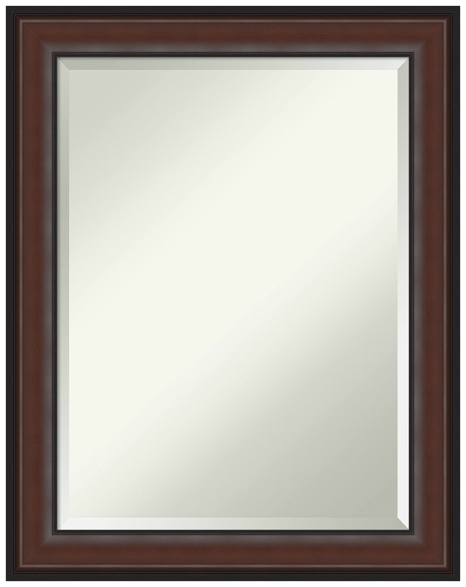 Amanti Art Vanity Cherry Framed Bathroom Mirror 18x24 Inches - Elegant Harvard Walnut Finish for Bathroom, Bedroom & Dressing Room Decor