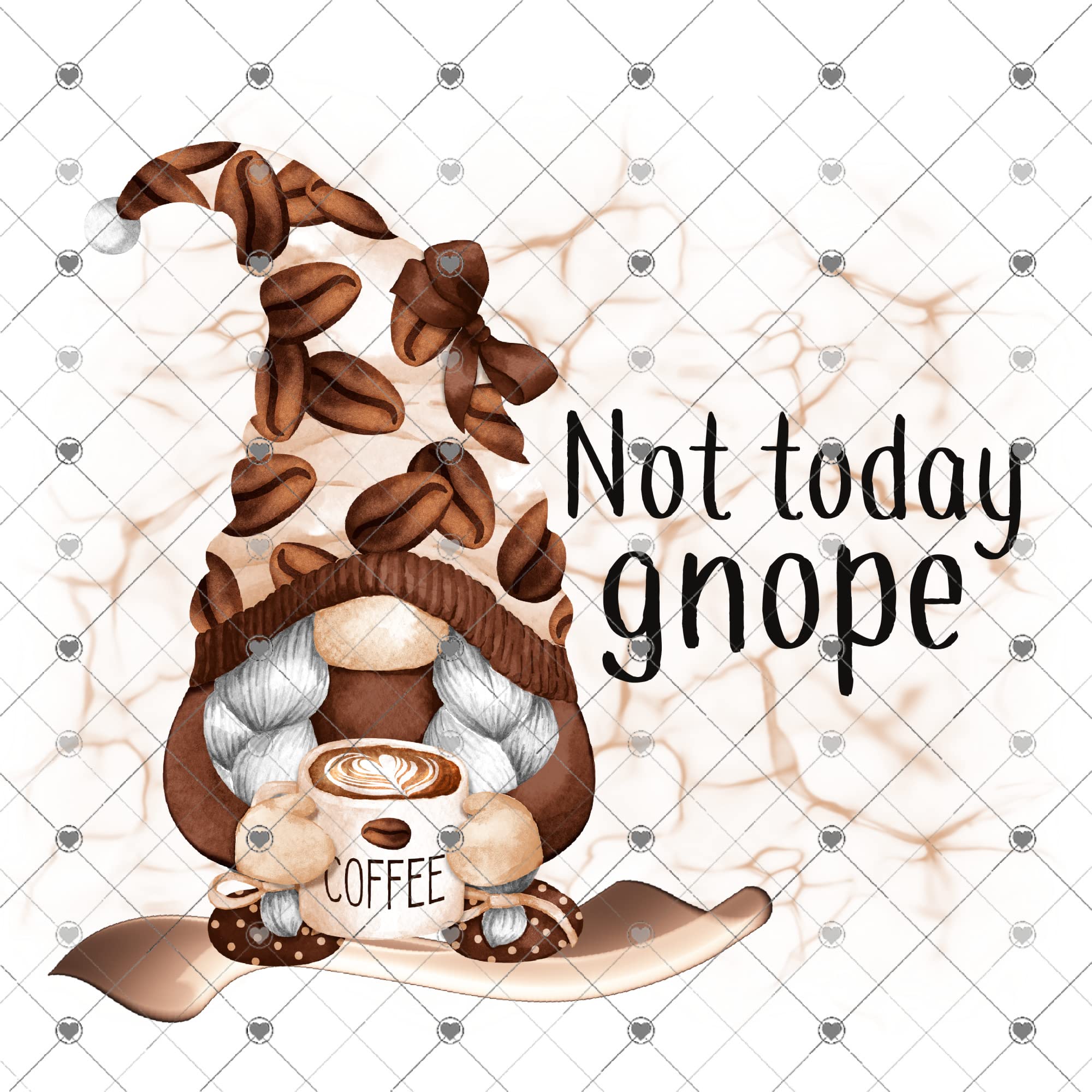 Coffee Gnome Sublimation Transfer - Ready to Press Heat Transfer for T-Shirts & Mugs (10 Pack) - Perfect for Coffee Lovers & Funny Gift Ideas - Great for DIY Crafts, Apparel Printing & Personalized Gifts