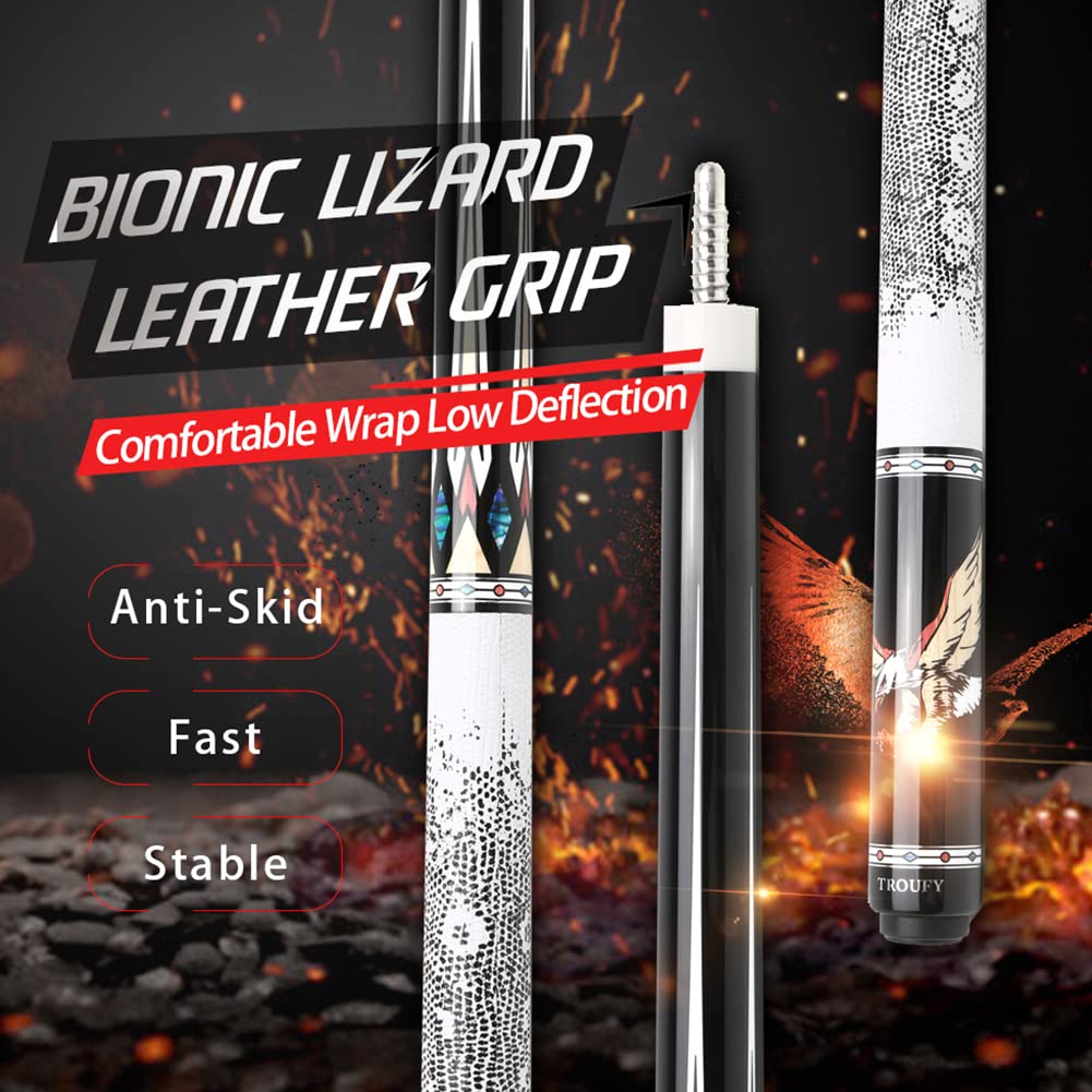 Premium Low Deflection Carbon Fiber Pool Cue with Case - Professional Billiard Stick for Tournament & Home Play - CUPPA Technology Pool Accessories for Men & Women