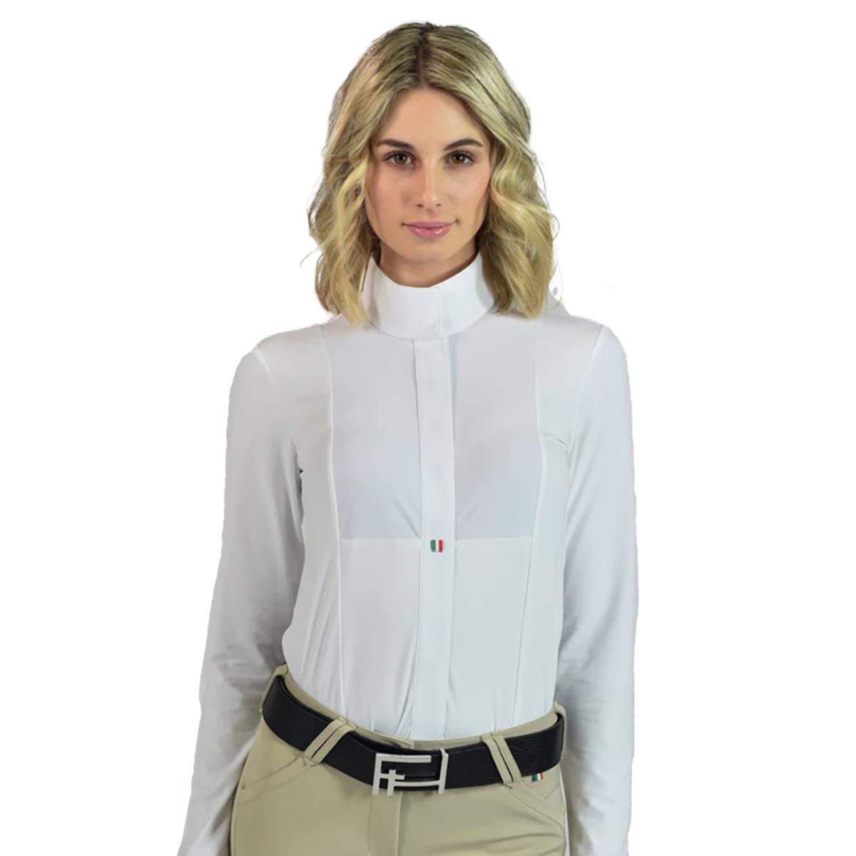 Alina Long Sleeve Show Shirt for Women - Equestrian Riding Shirt for Horse Shows & Competitions - Breathable & Stylish Performance Top for English & Western Riding