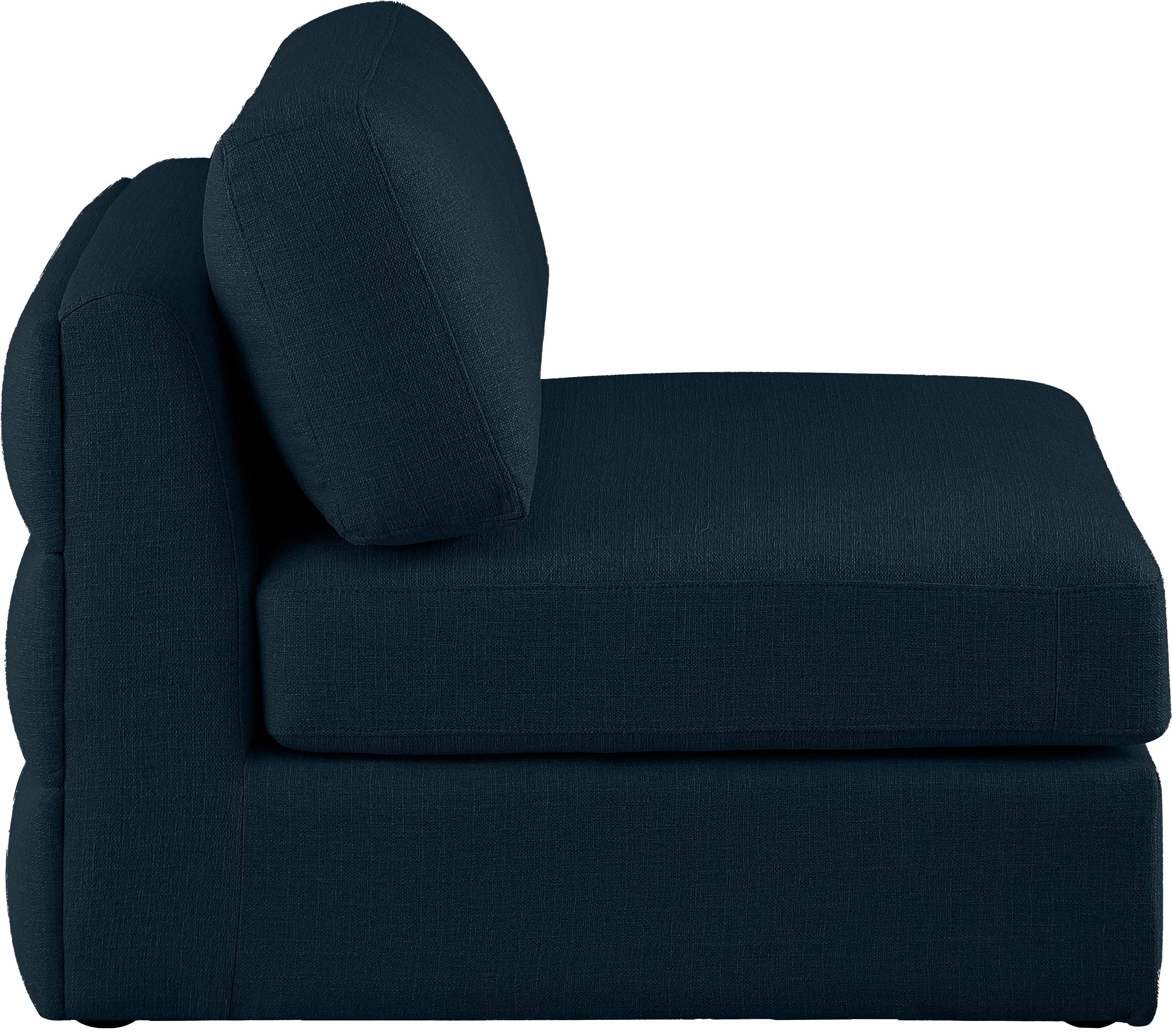 Beckham Durable Linen Textured Fabric Armless Chair - Modern Home Office & Living Room Accent Furniture for Relaxing & Decor
