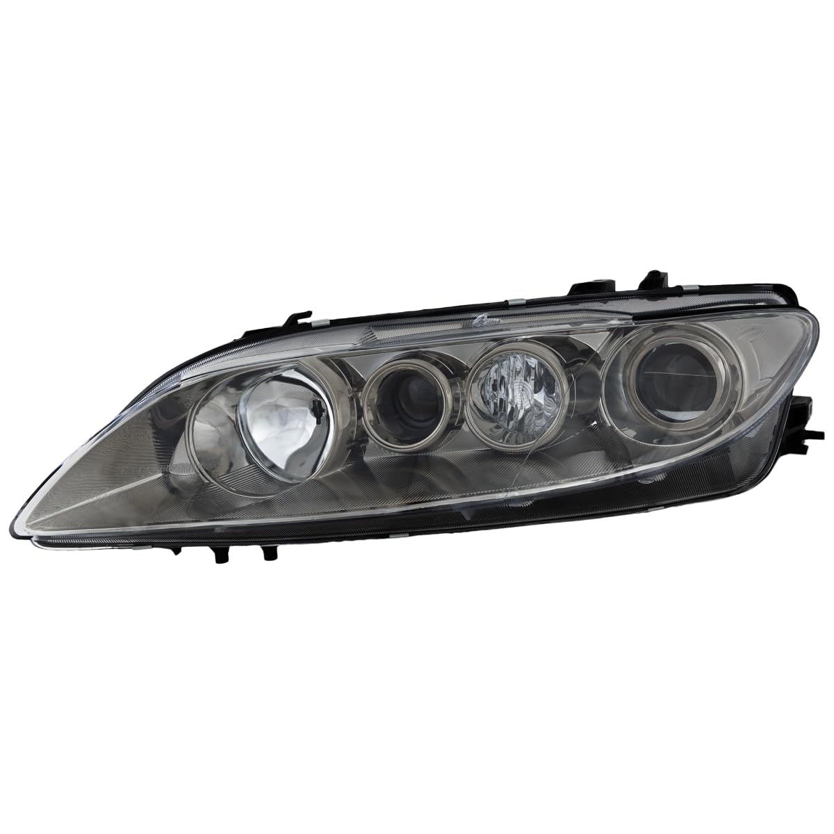 BAP Compatible Headlamp Assembly for 2003-2005 Mazda 6 - Left Side (LH) Without Fog Lights | Durable Lens & Housing Replacement for Improved Night Driving Safety