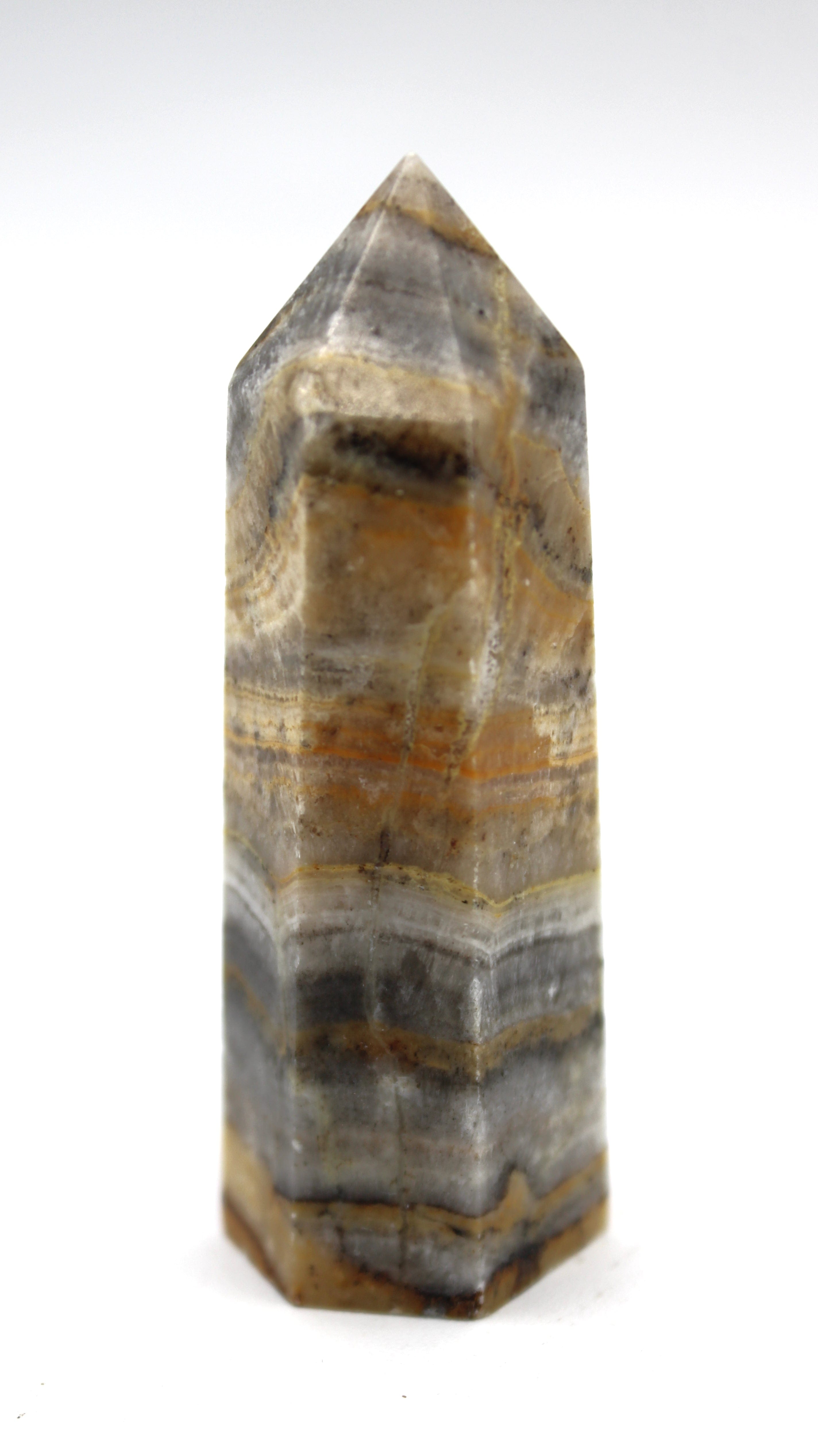 Natural Crazy Lace Agate Crystal Tower - Healing Stone for Meditation, Yoga & Home Decor | 6 Inch Hand-Polished Agate Geode Stand
