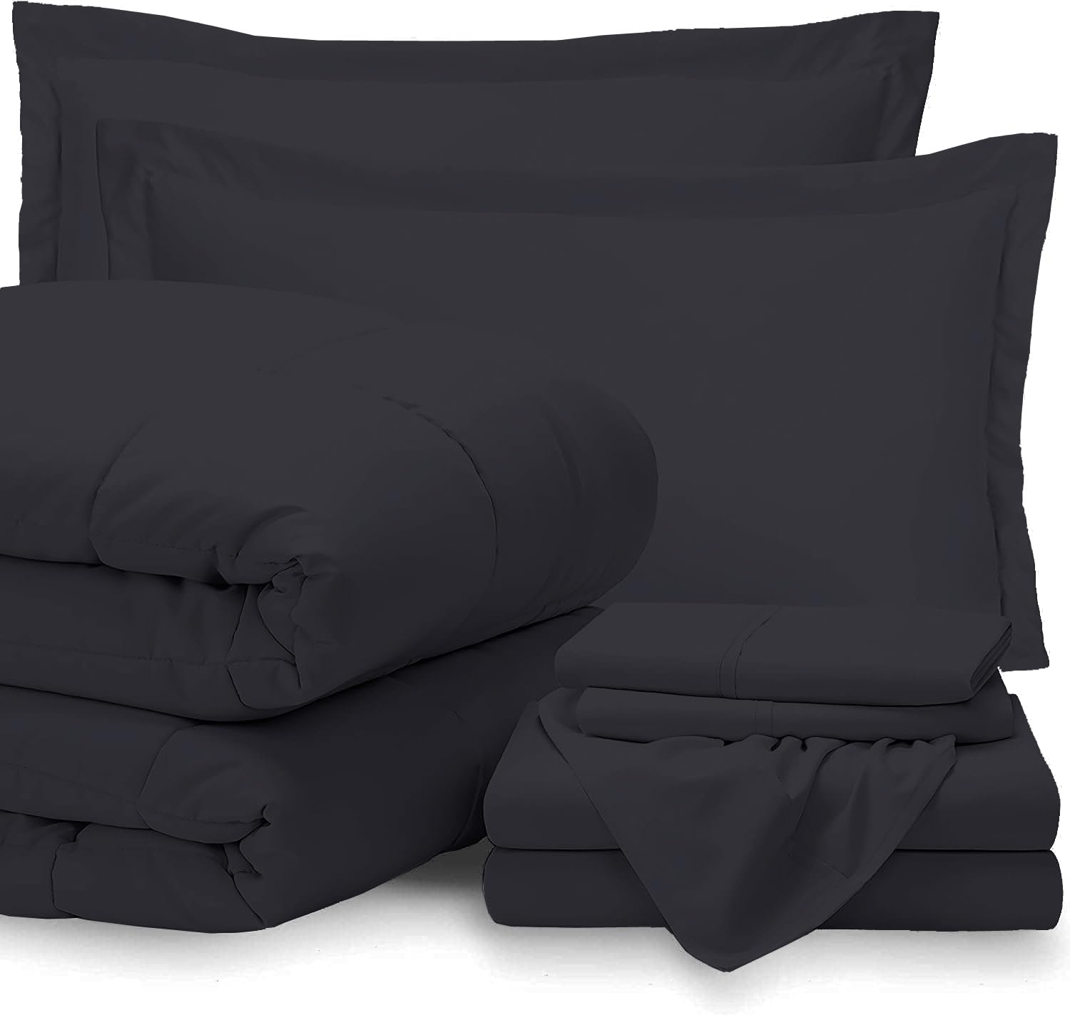 7-Piece 100% Cotton Queen Size Comforter & Sheet Set - 800 Thread Count, 18