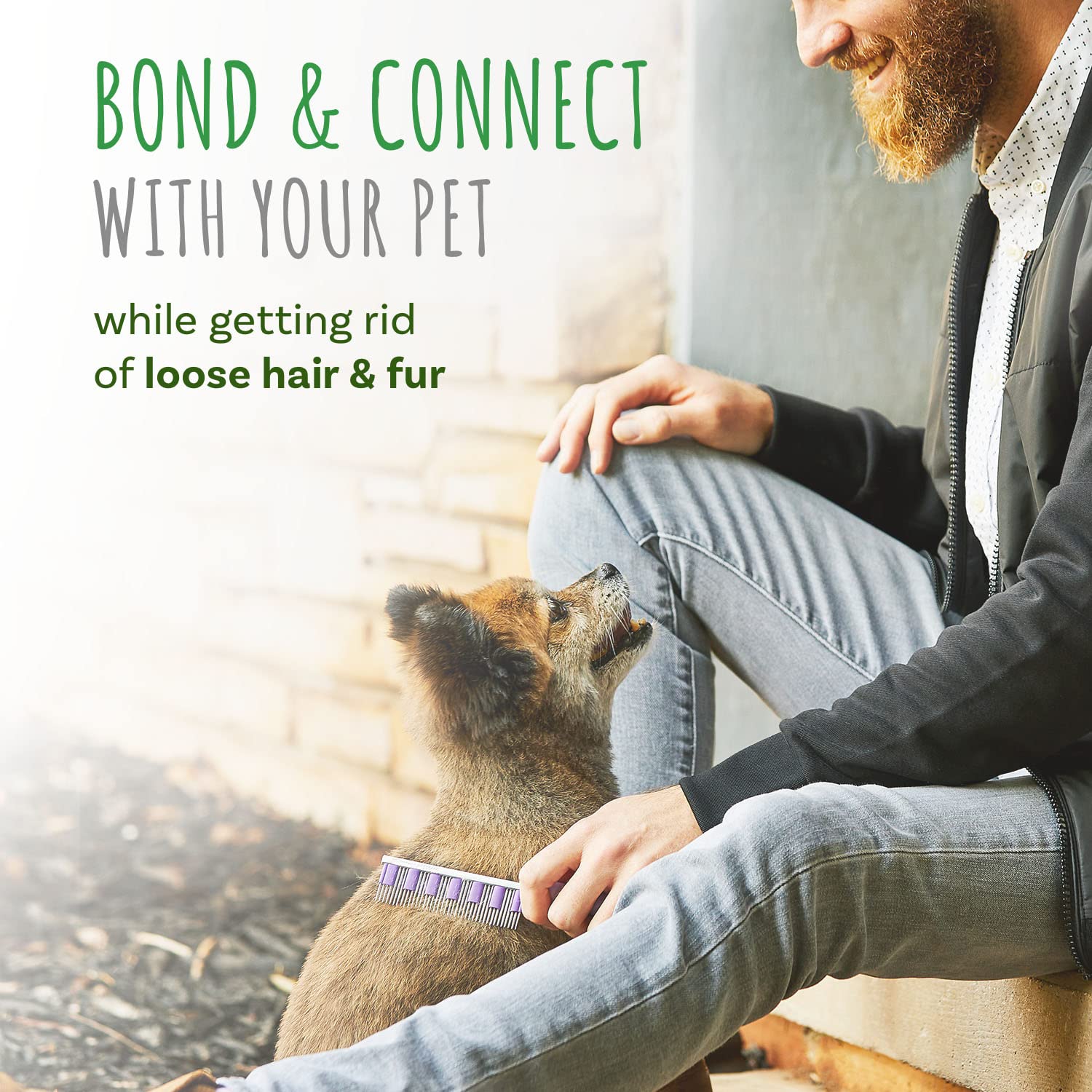 Small Pet Hair Comb for Grooming & Shedding Control