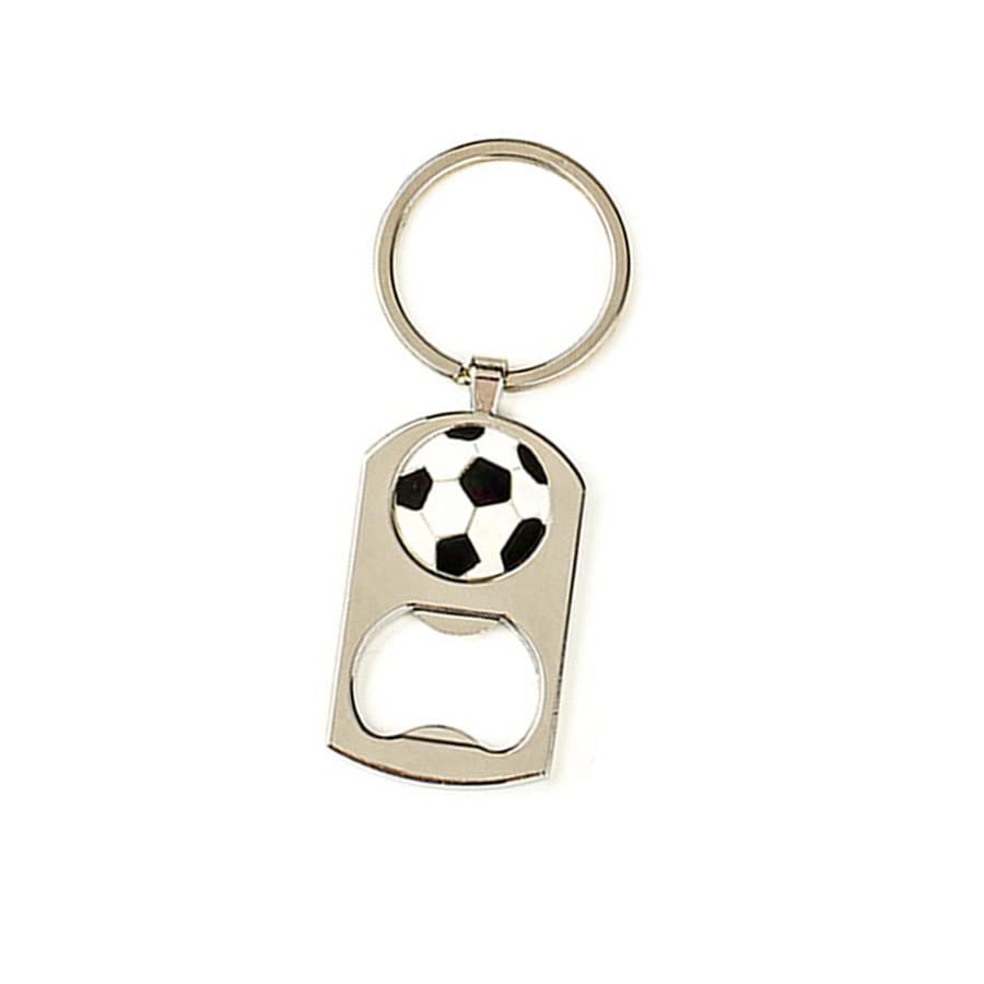 Portable Football-Shaped Bottle Opener Keychain - Stainless Steel Beer Bottle Opener Key Ring for Men & Women - Perfect for Parties, Camping, and Outdoor Adventures