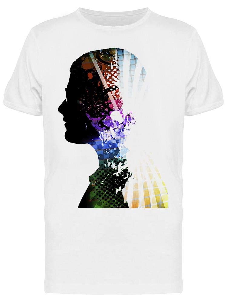 Men's Graphic T-Shirt with Silhouette & Glasses Design - Casual Streetwear for Everyday Wear, Outings & Gifts