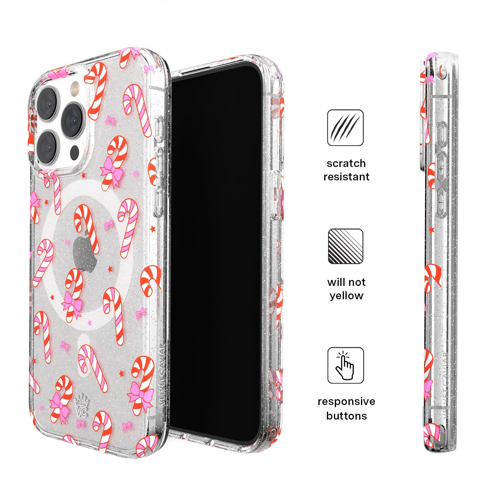 Peppermint Princess Cute Floral iPhone Case - Trendy Protective Phone Cover for iPhone 13/14/15 Pro Max - Perfect Gift for Women & Girls (Home, Office, Travel Use)