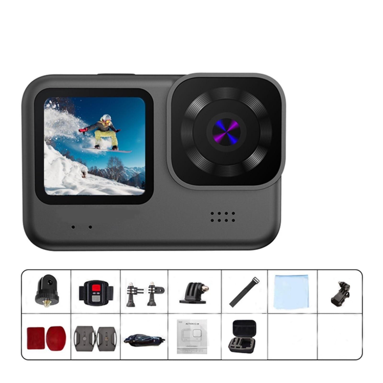 **MZZYG 4K Action Camera with Stabilizer, 2.4