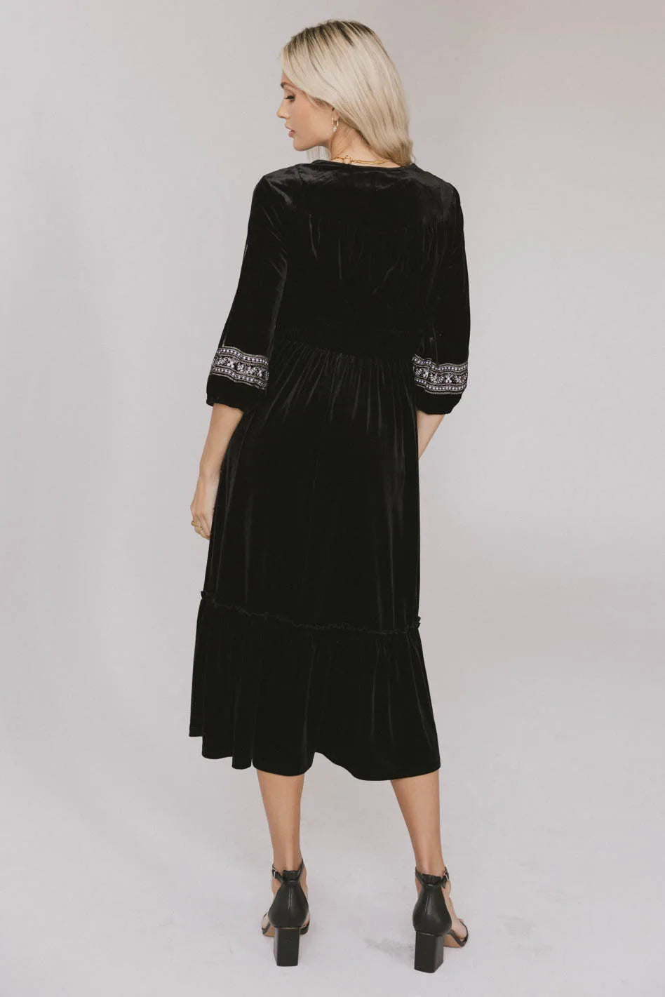 Alina Velvet Midi Dress - Elegant Women's Formal Evening Gown for Parties, Weddings & Special Occasions | FINAL SALE