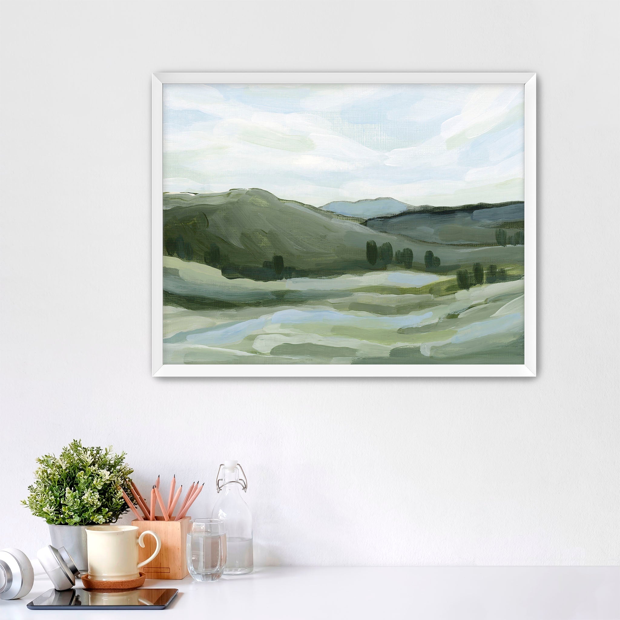 Through the Trees Nature Art Print - Stunning Forest Landscape Wall Decor for Living Room, Bedroom & Office