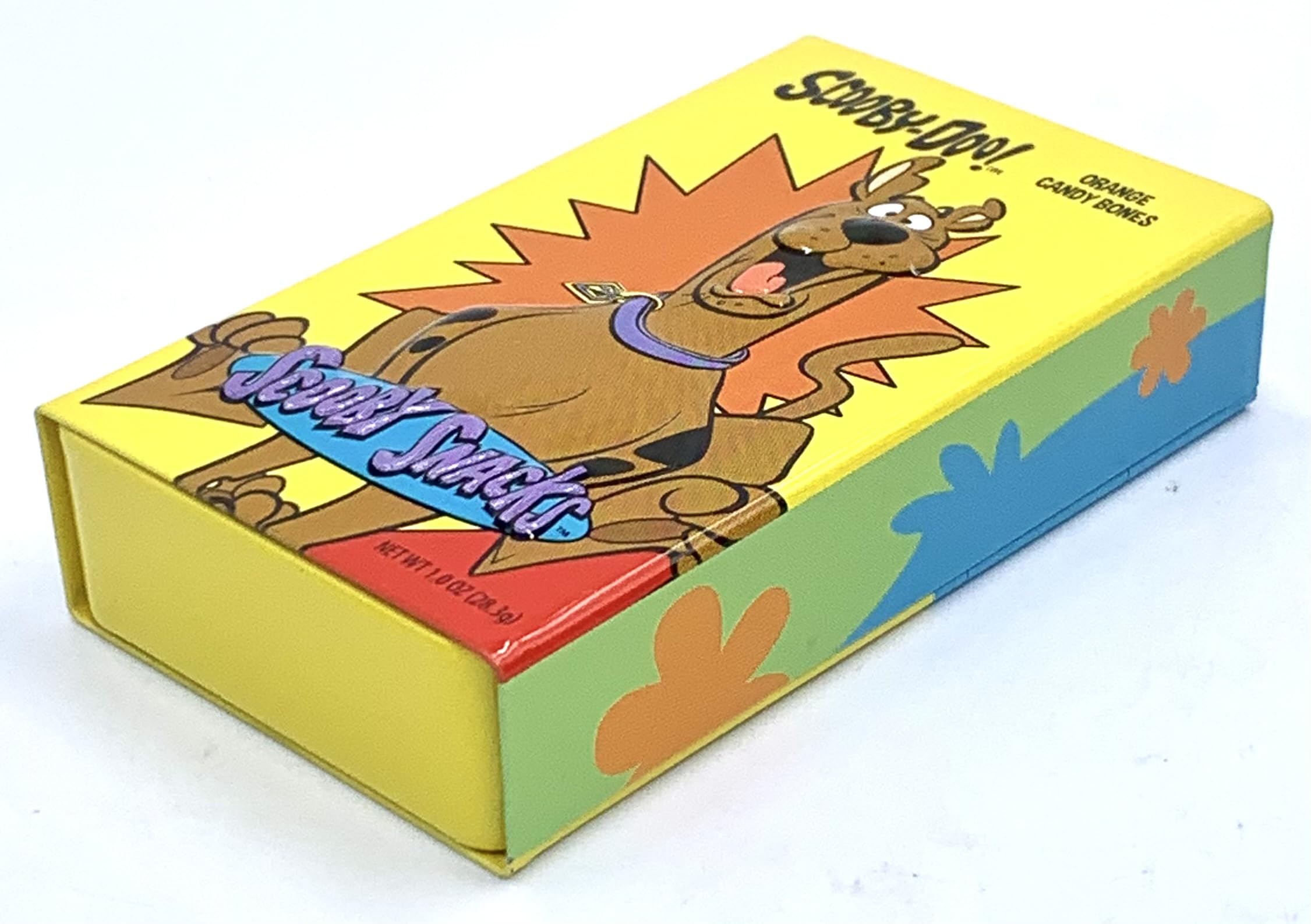 Scooby-Doo Scooby Snacks Orange Flavored Candy - Collectible Slider Tin with Bone-Shaped Treats | Fun Halloween Party Favors & Nostalgic TV Show Snacks for Kids & Fans