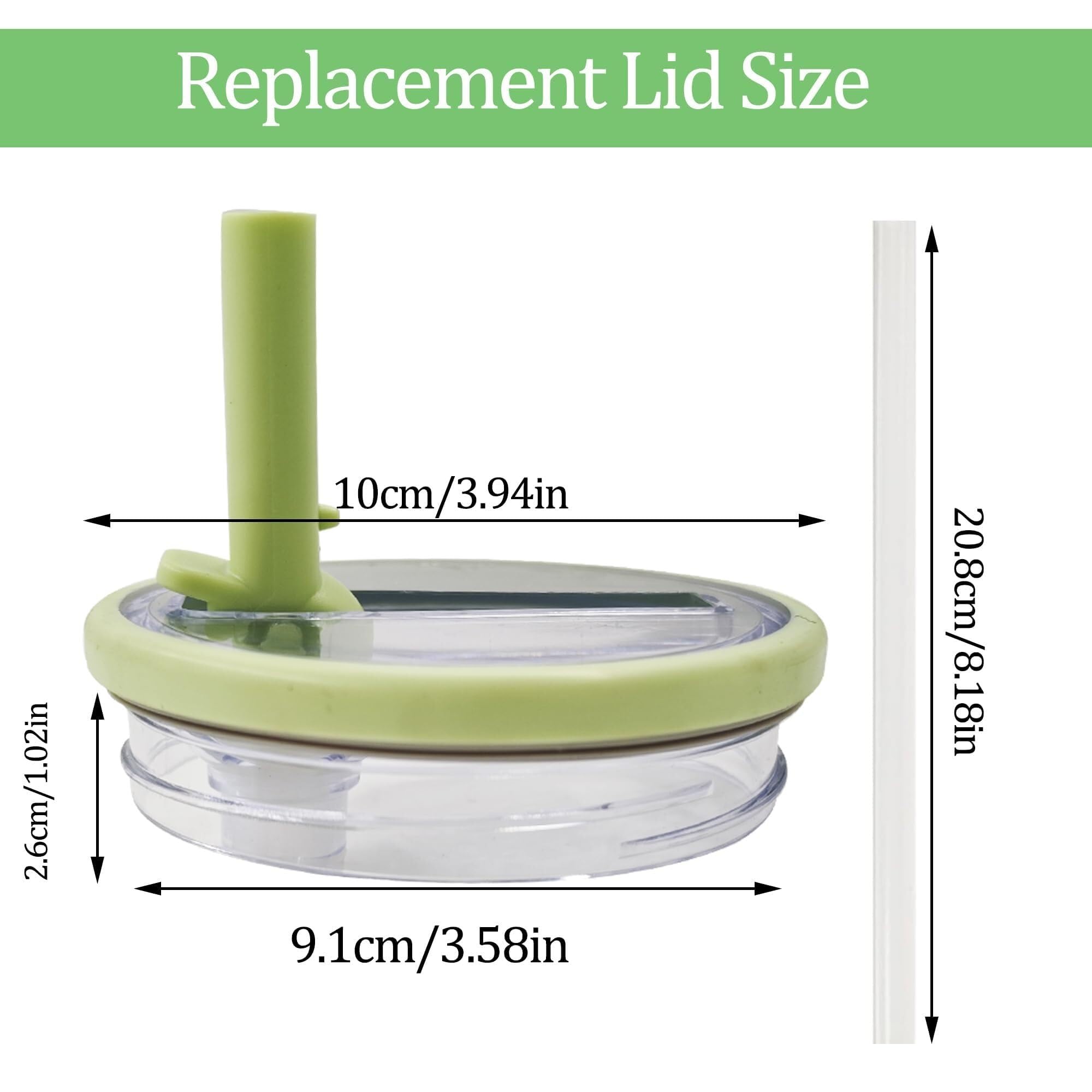 2 Pack 40 oz Replacement Flip Straw Lids for Stanley Quencher & HydroJug Traveler Tumblers - Spill Proof, Splash Resistant Reusable Cup Covers - Perfect for Travel, Gym, Office & Outdoor Activities